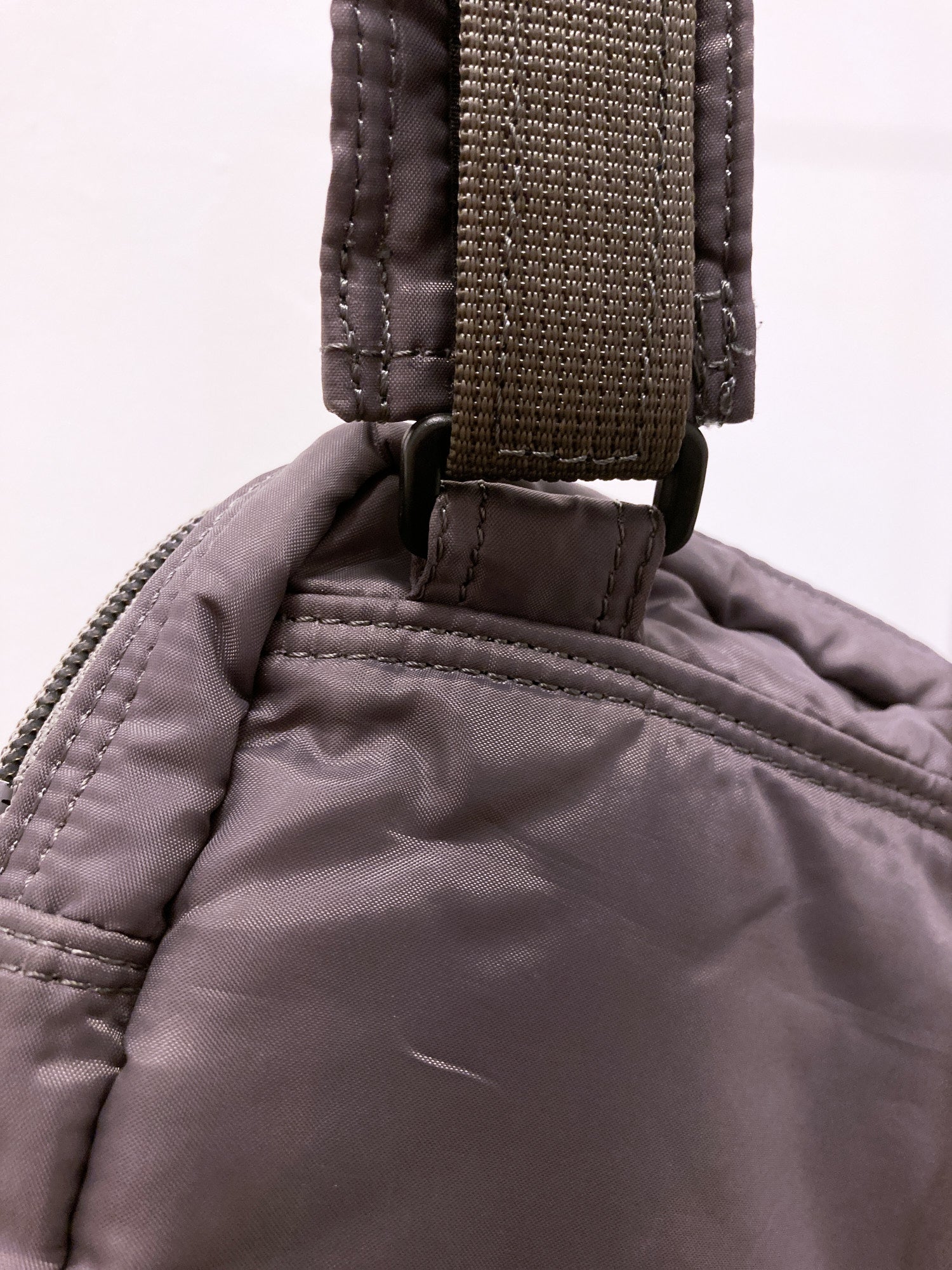 Masaki Matsushima Homme khaki-ish grey nylon cross-body bag