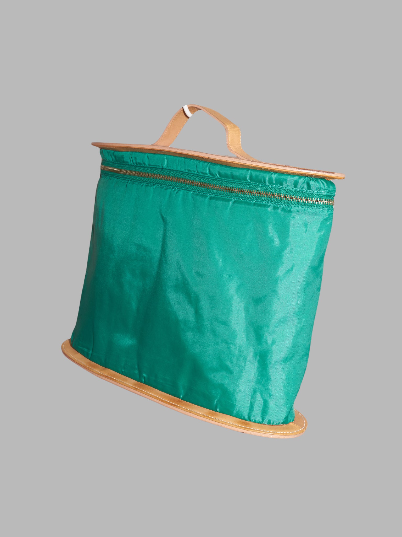 Masaki Matsushima Paris padded green nylon and leather bag