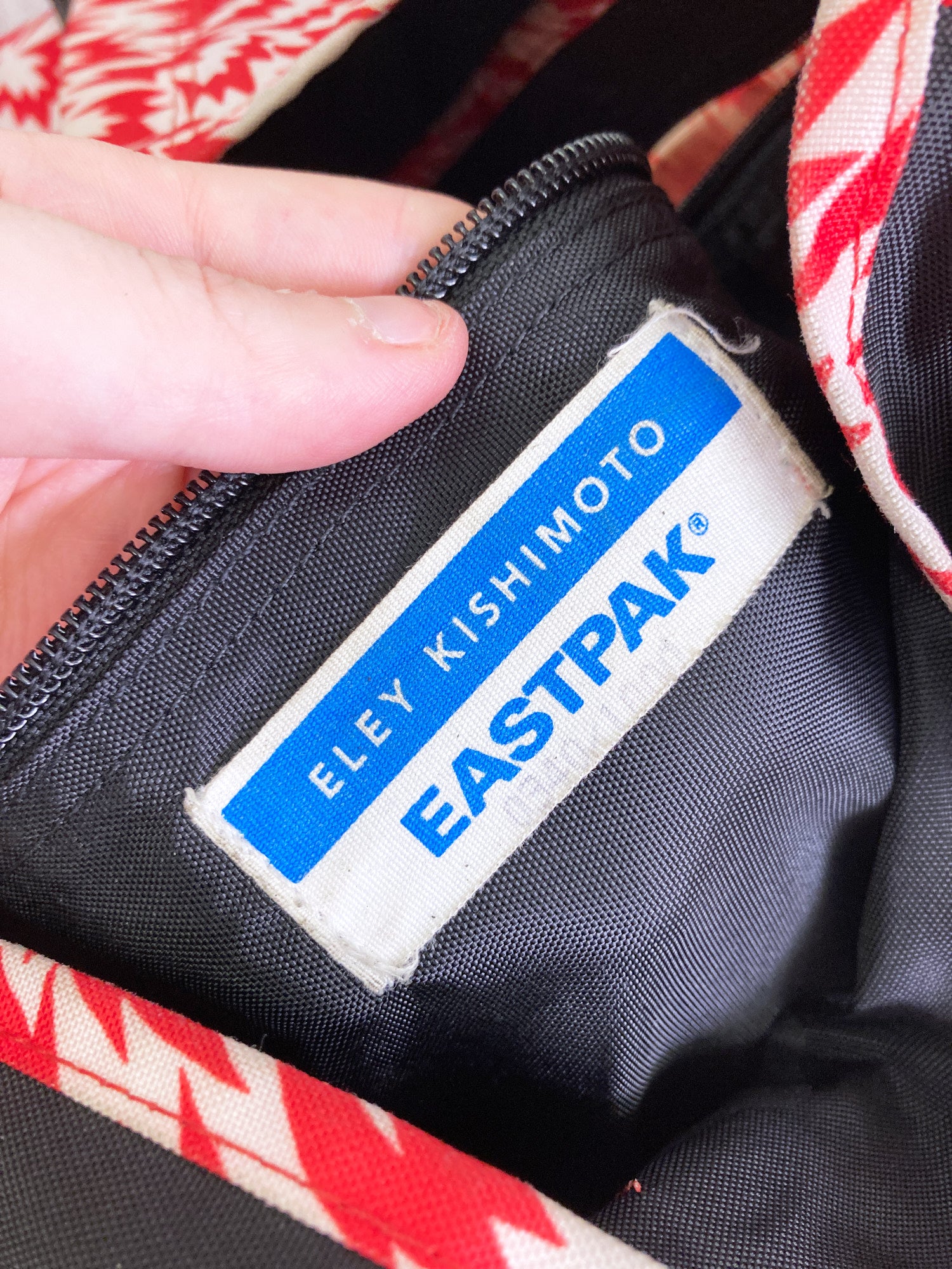 Eastpak x Eley Kishimoto 2009 red nylon flash print
