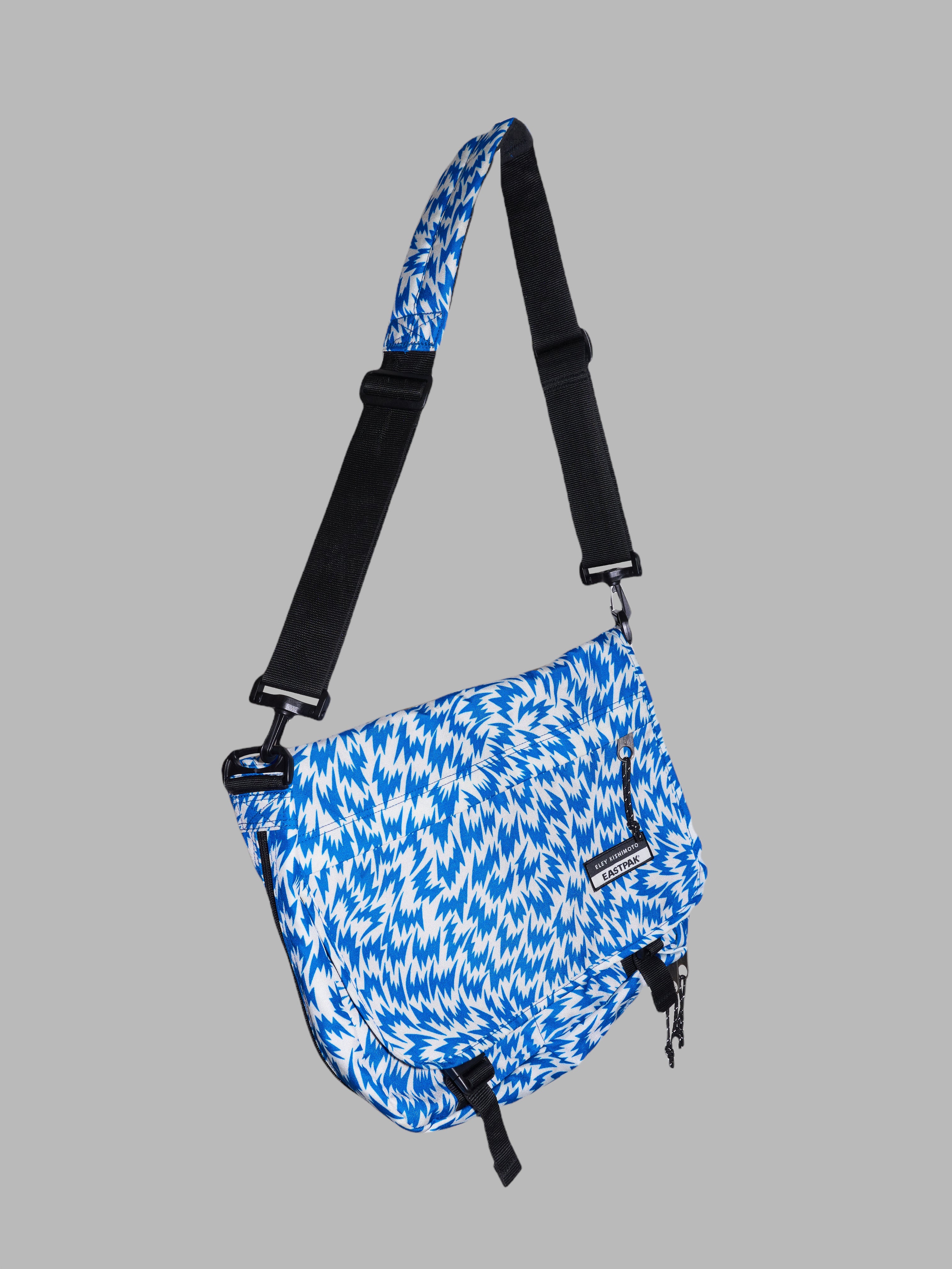 Eastpak x Eley Kishimoto 2009 blue nylon flash print messenger bag