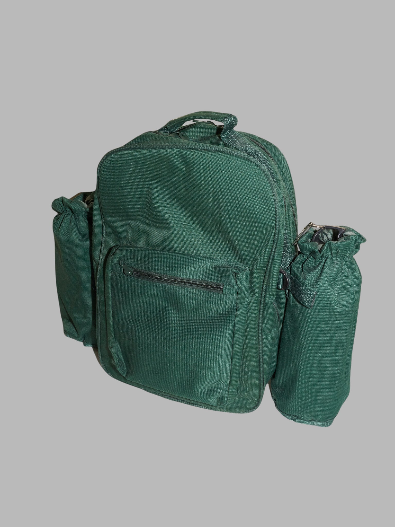 Green canvas “Lt Legal innovation and tech fest” backpack with full picnic set