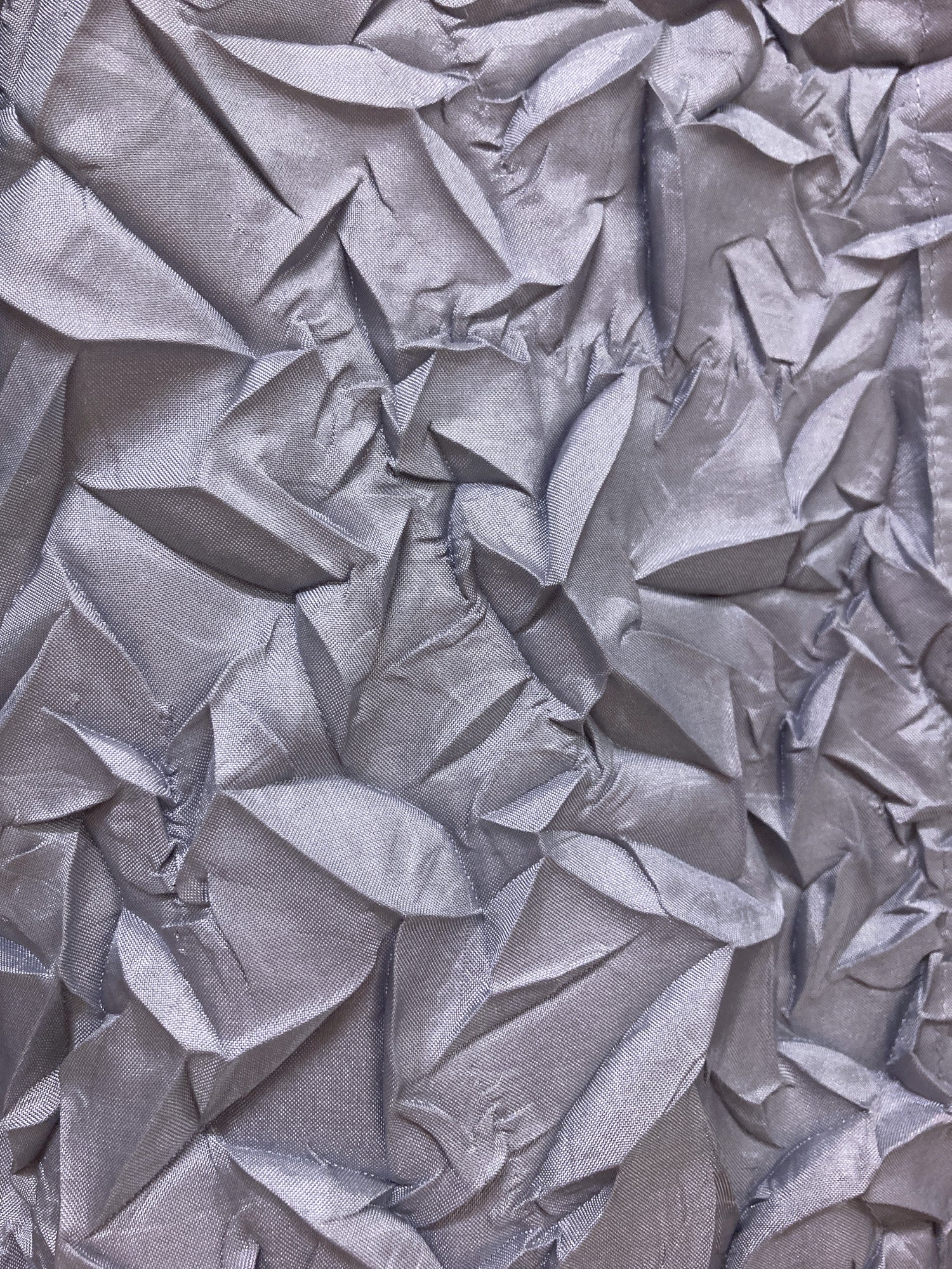 Yoshiki Hishinuma Peplum silver grey creased polyester shirt - size 2 M