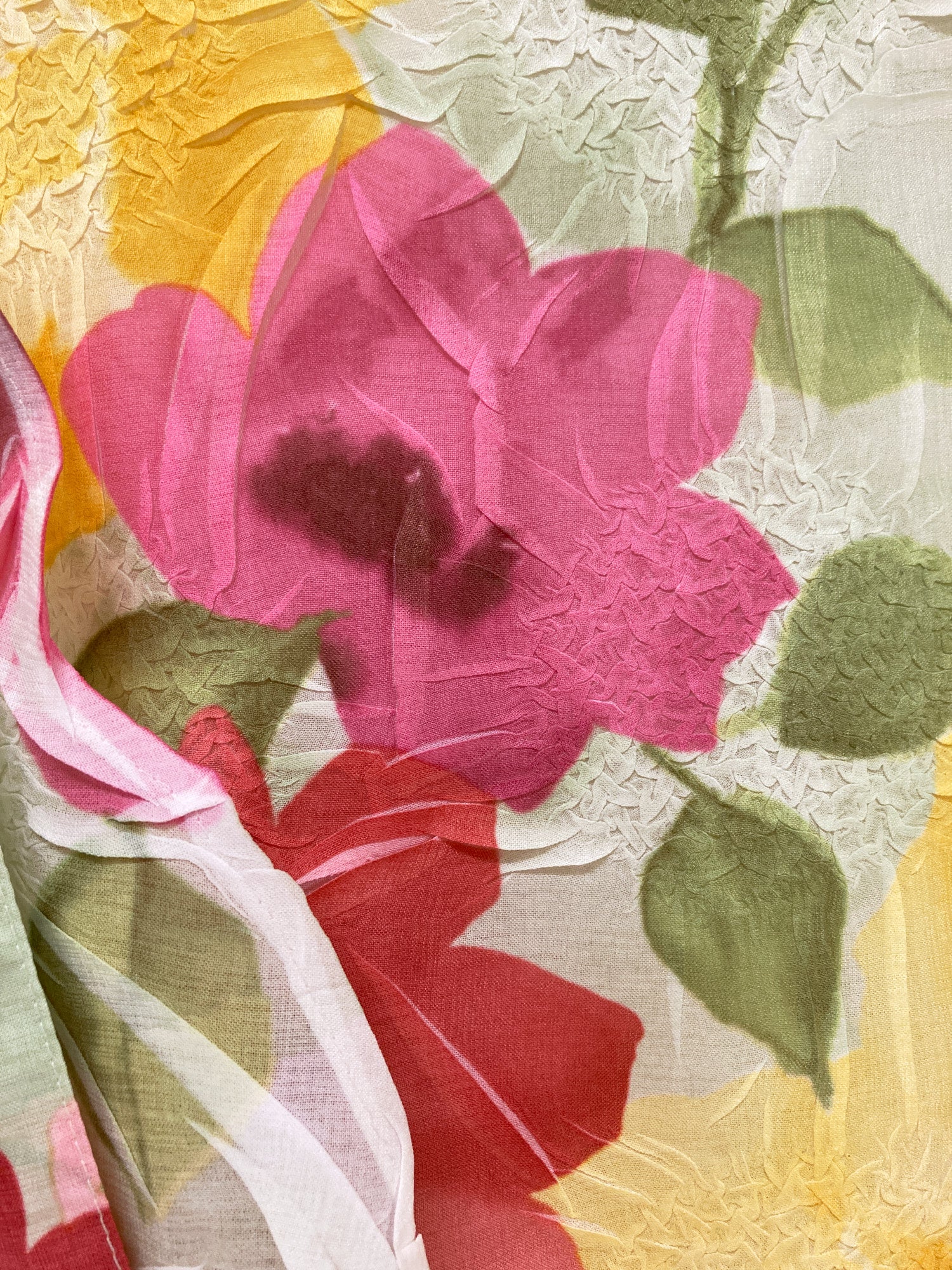 Yoshiki Hishinuma multicolour wrinkled polyester floral print