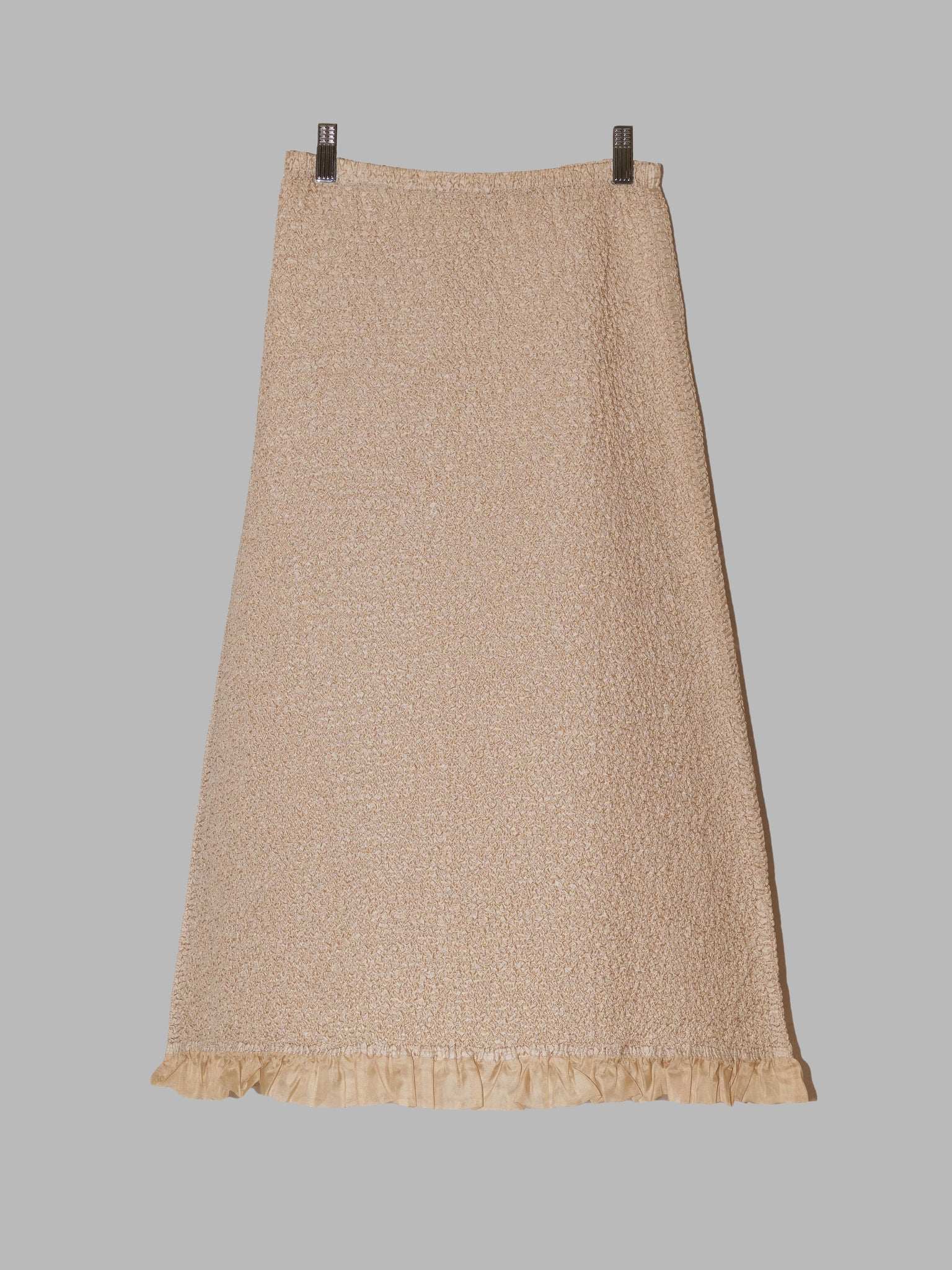 Yoshiki Hishinuma Peplum gold wrinkled polyester top and skirt set - 2 M S