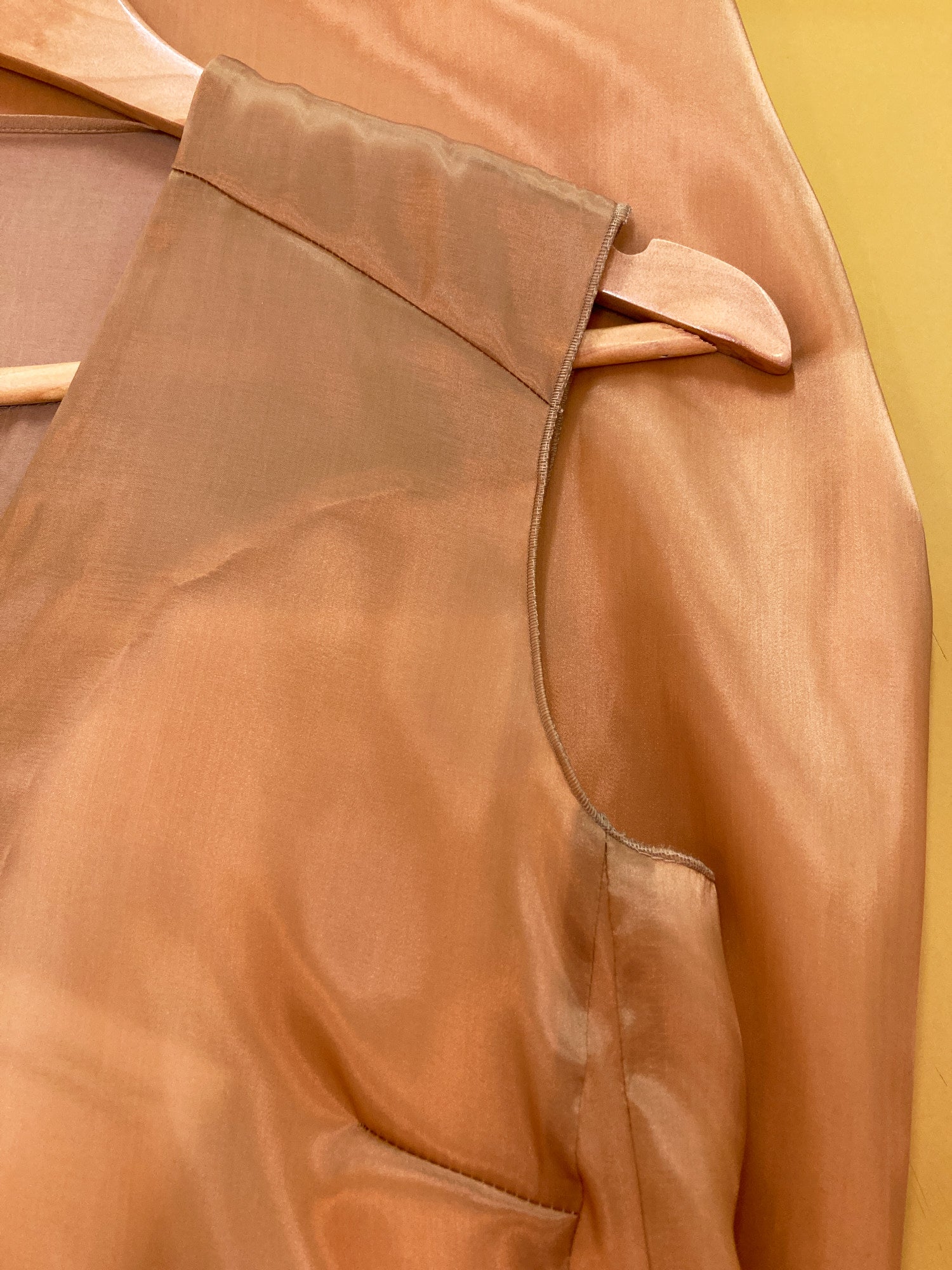 Costume National sheeny brown nylon-silk blend v-neck sleeveless dress - 38 S XS 6