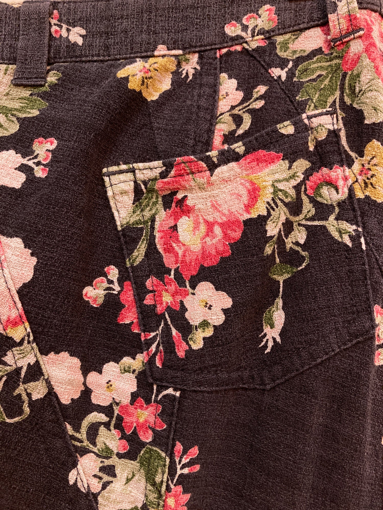 Junya Watanabe Comme des Garcons SS2002 floral print cotton paneled maxi skirt S
