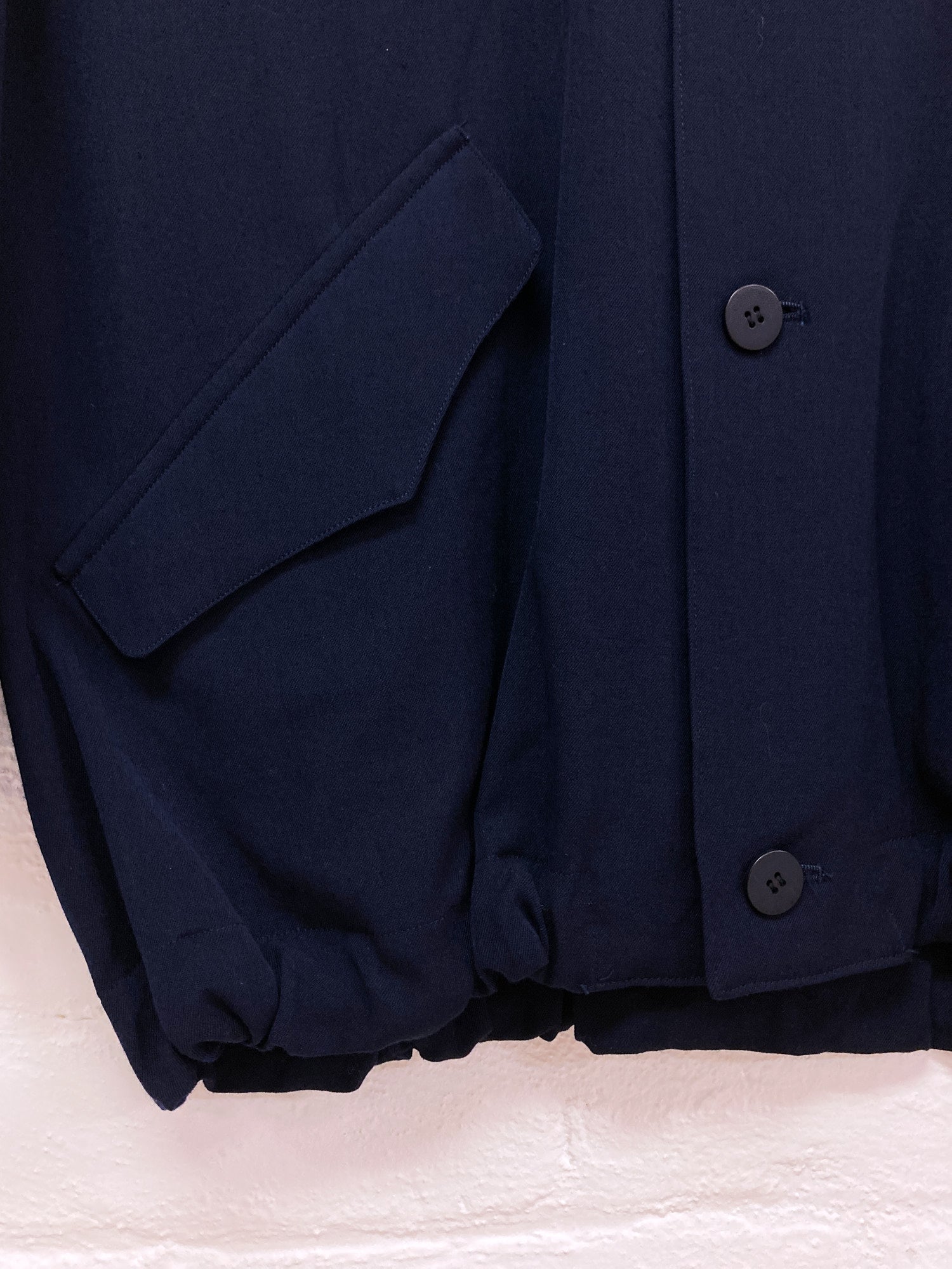 Y’s Yohji Yamamoto 1980s dark navy wool gabardine four pocket jacket