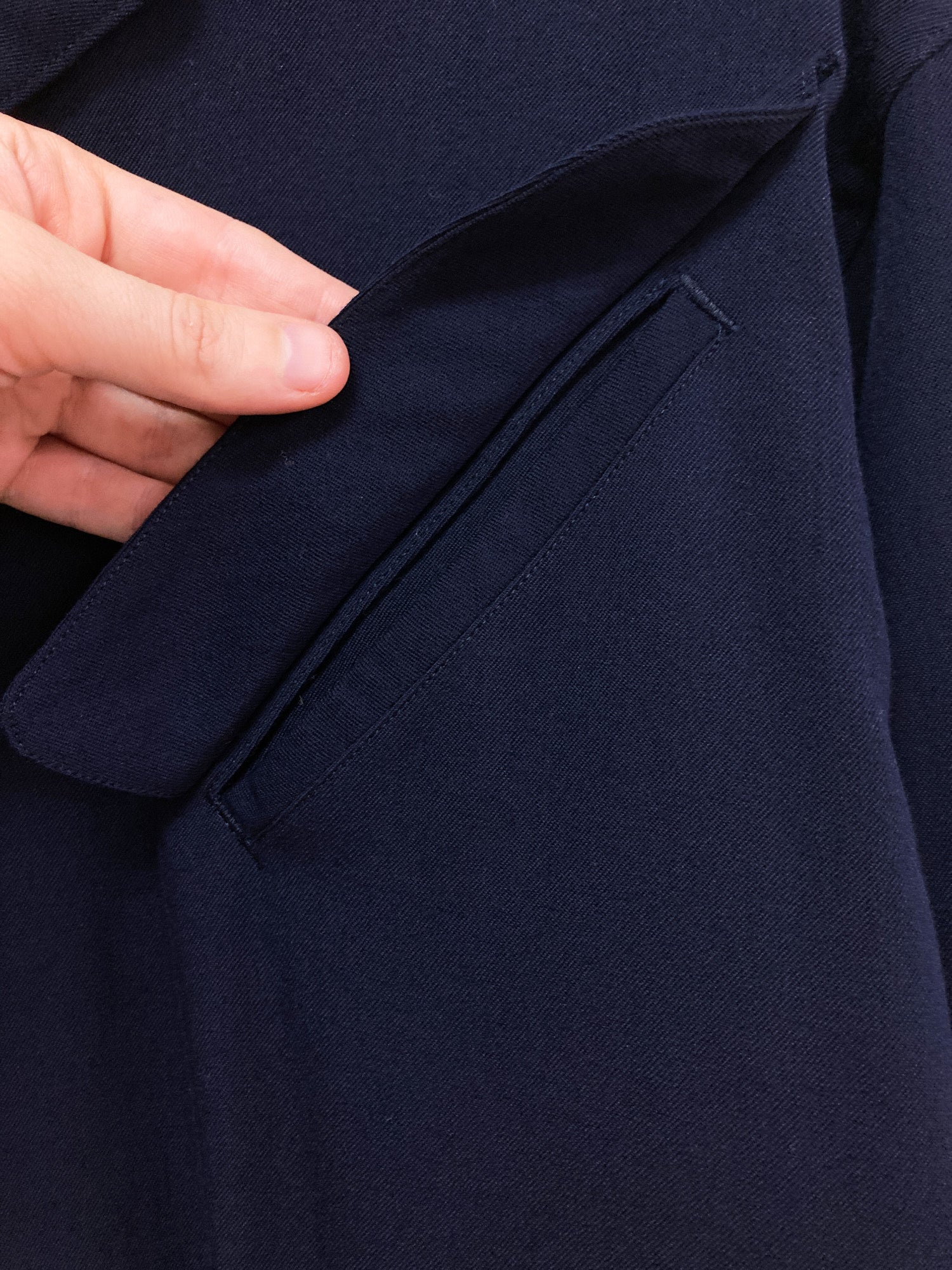 Y’s Yohji Yamamoto 1980s dark navy wool gabardine four pocket jacket