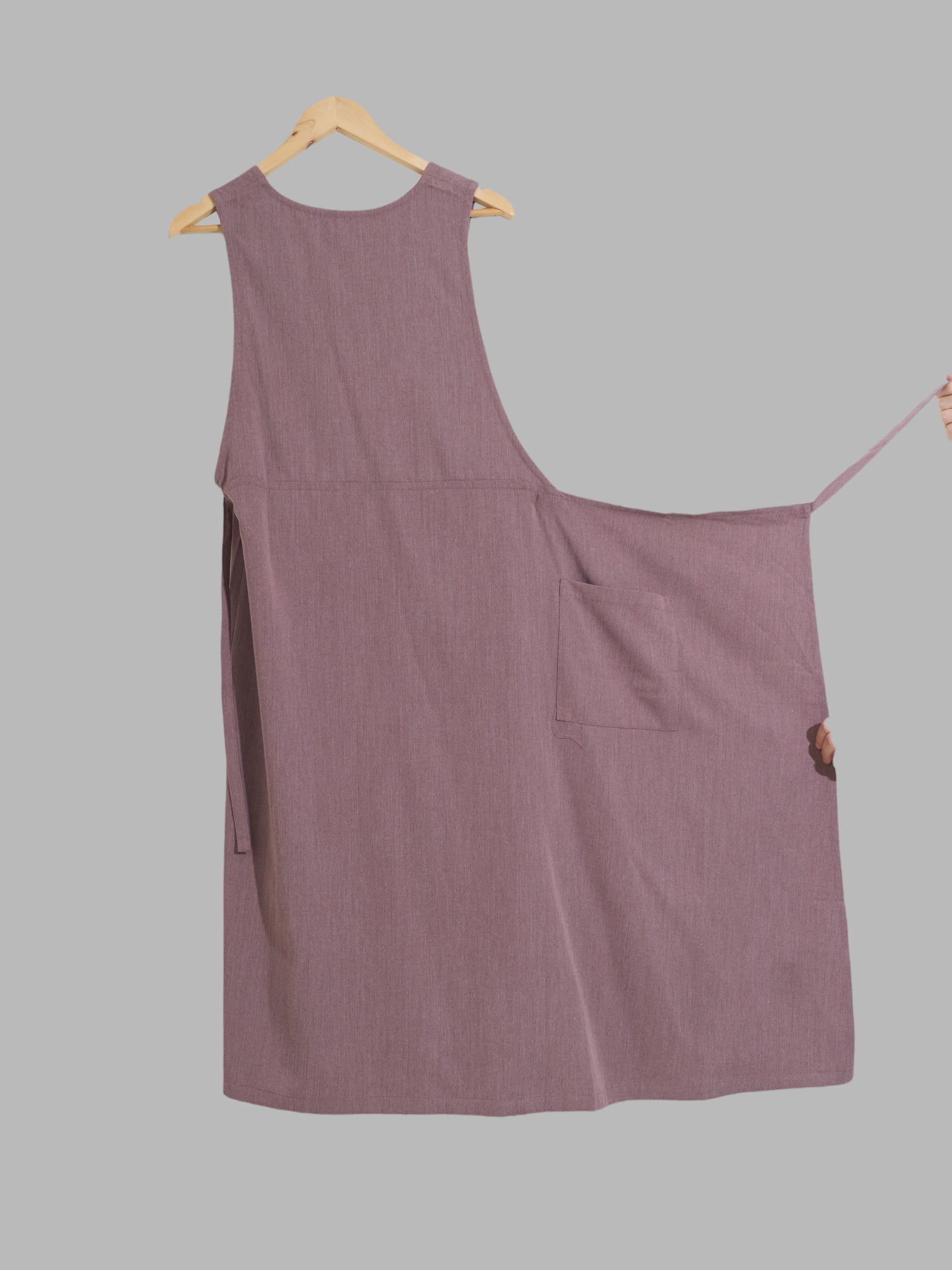 IM product Issey Miyake Design Studio mushroom-y wrap front apron dress