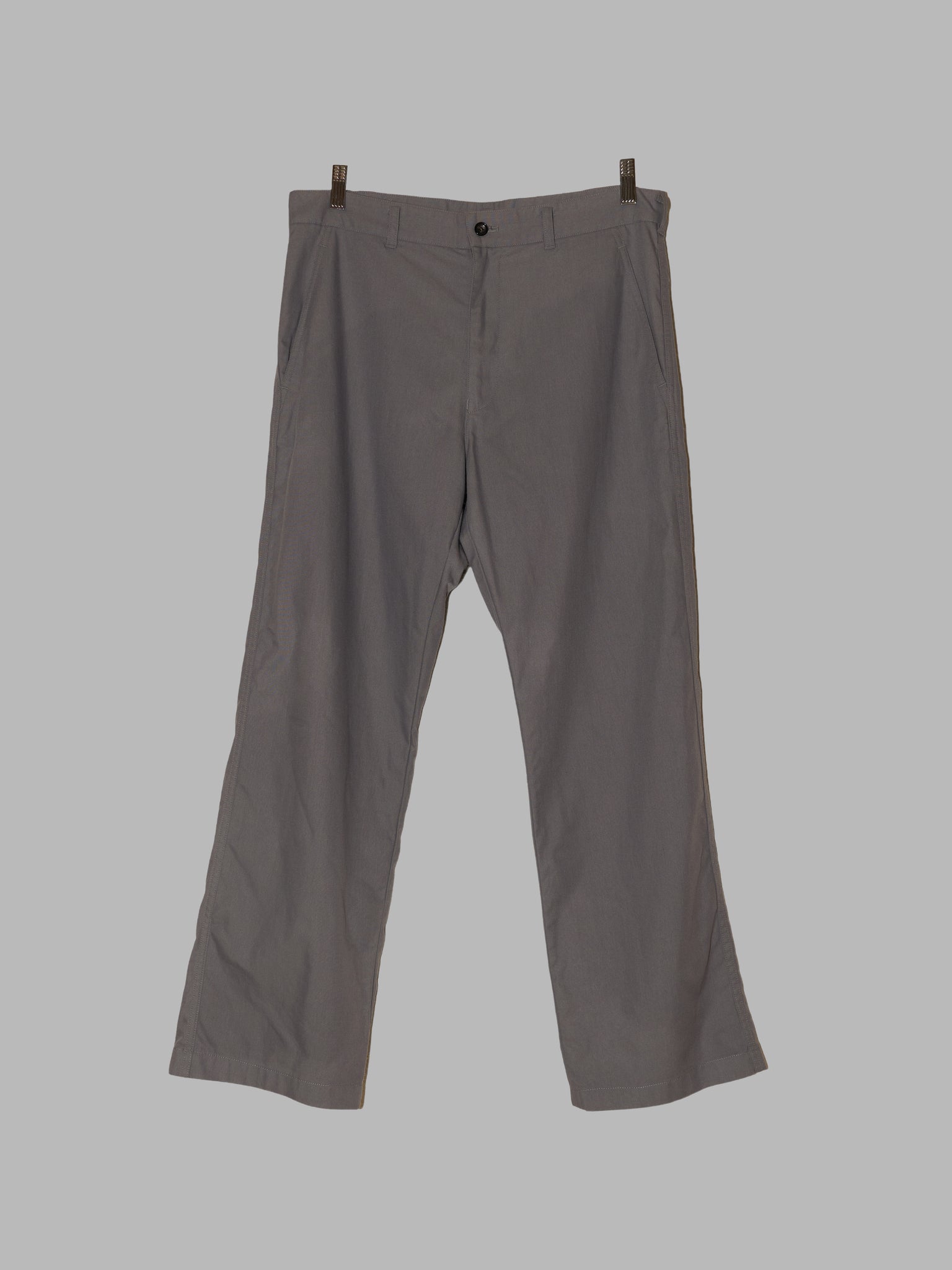 Comme des Garcons Homme 1999 grey nylon straight leg trousers - S