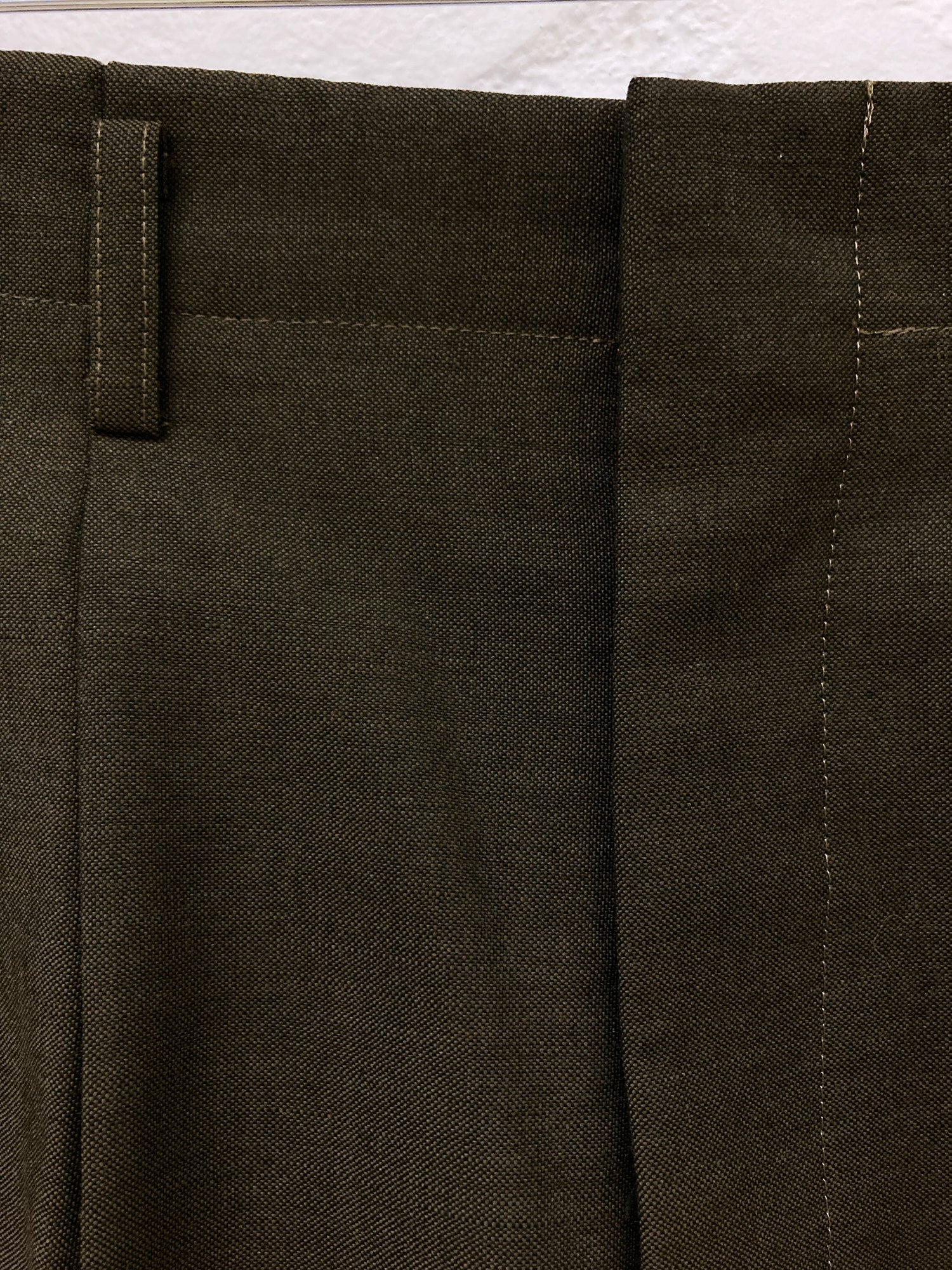 Comme des Garcons 1994 dark khaki brown wool cropped trousers - M