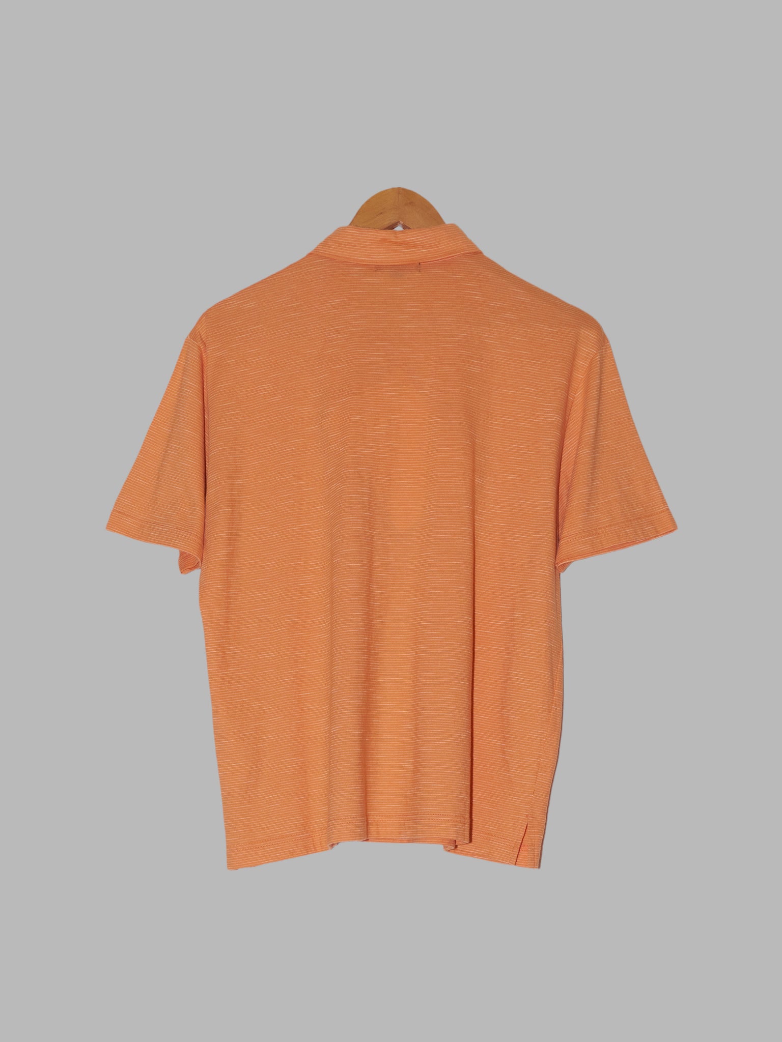 Allegri orange cotton jersey zip neck polo shirt - size 48