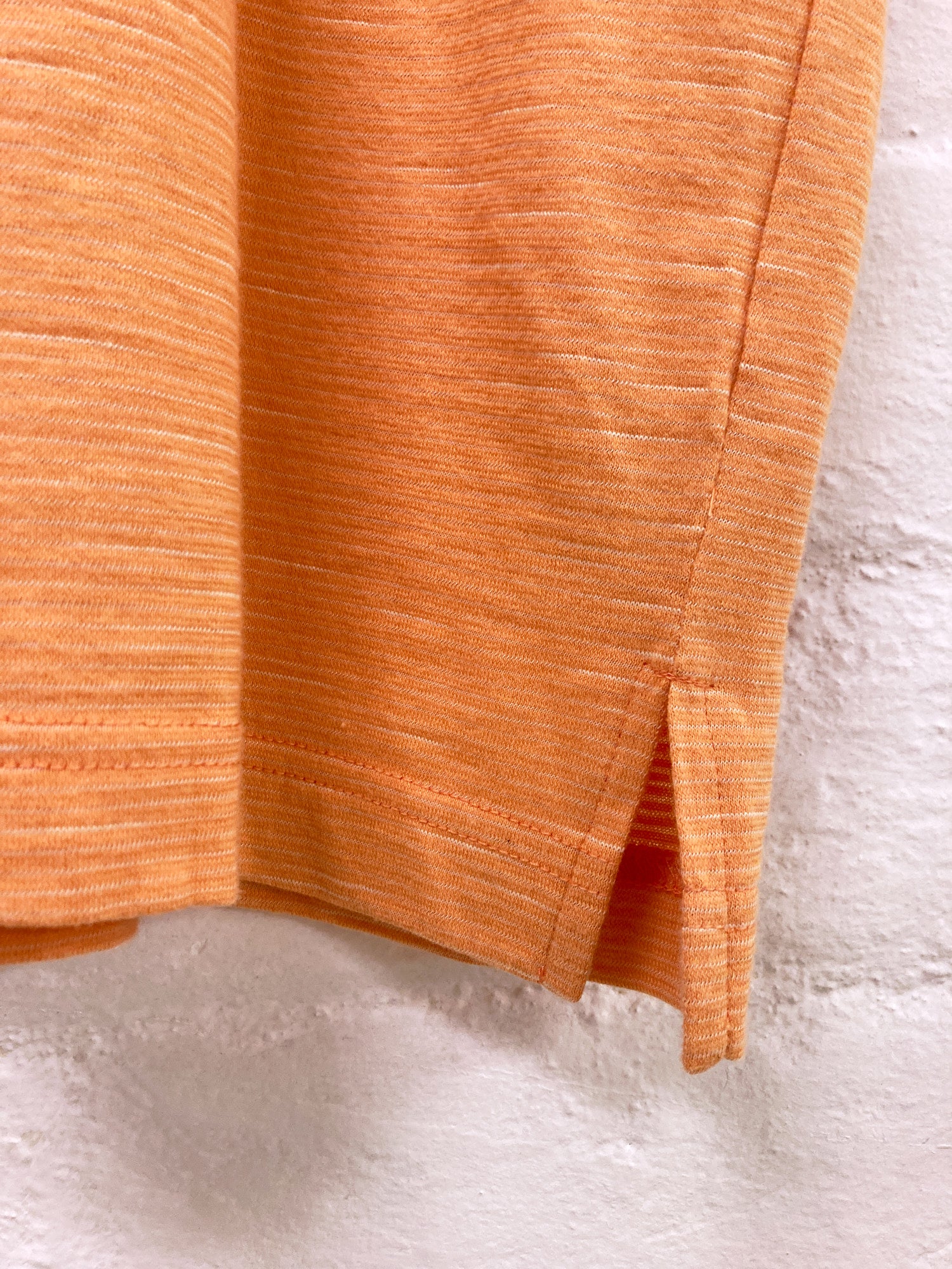 Allegri orange cotton jersey zip neck polo shirt - size 48