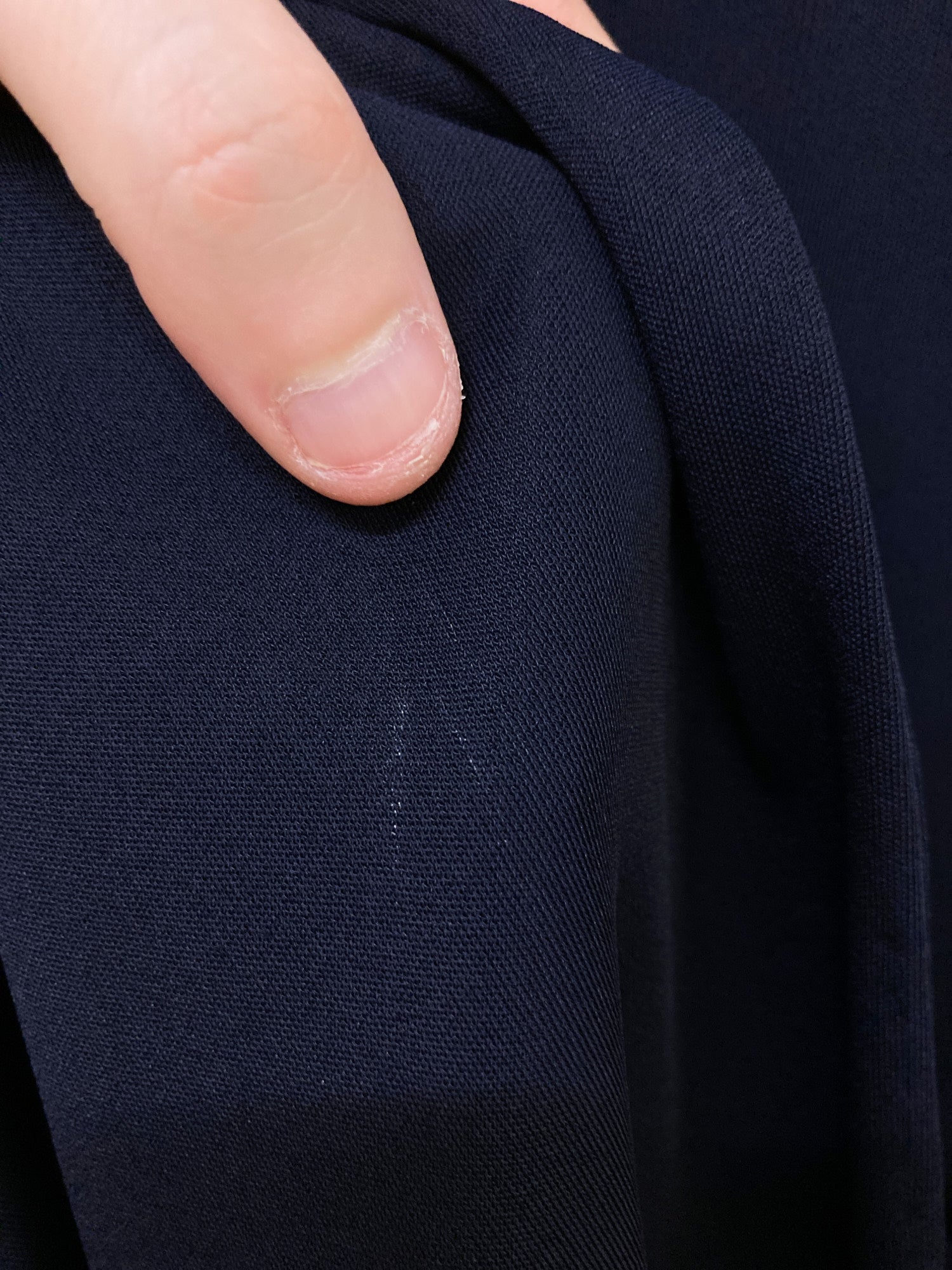 Robe de Chambre Comme des Garcons 1992 dark navy three button knit coat