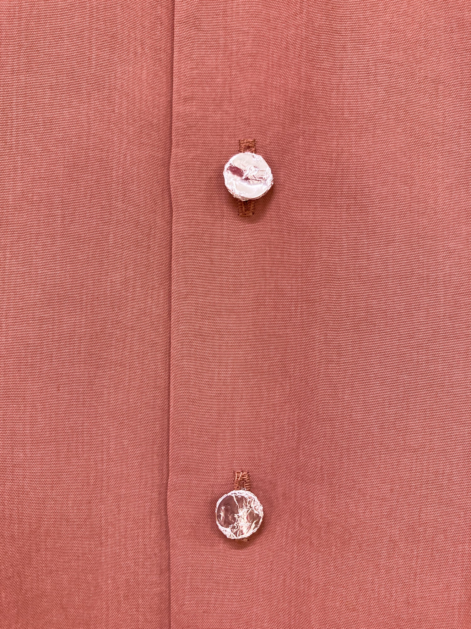Jean Paul Gaultier Homme 1990s antique rose nylon shirt with pearl buttons - 48