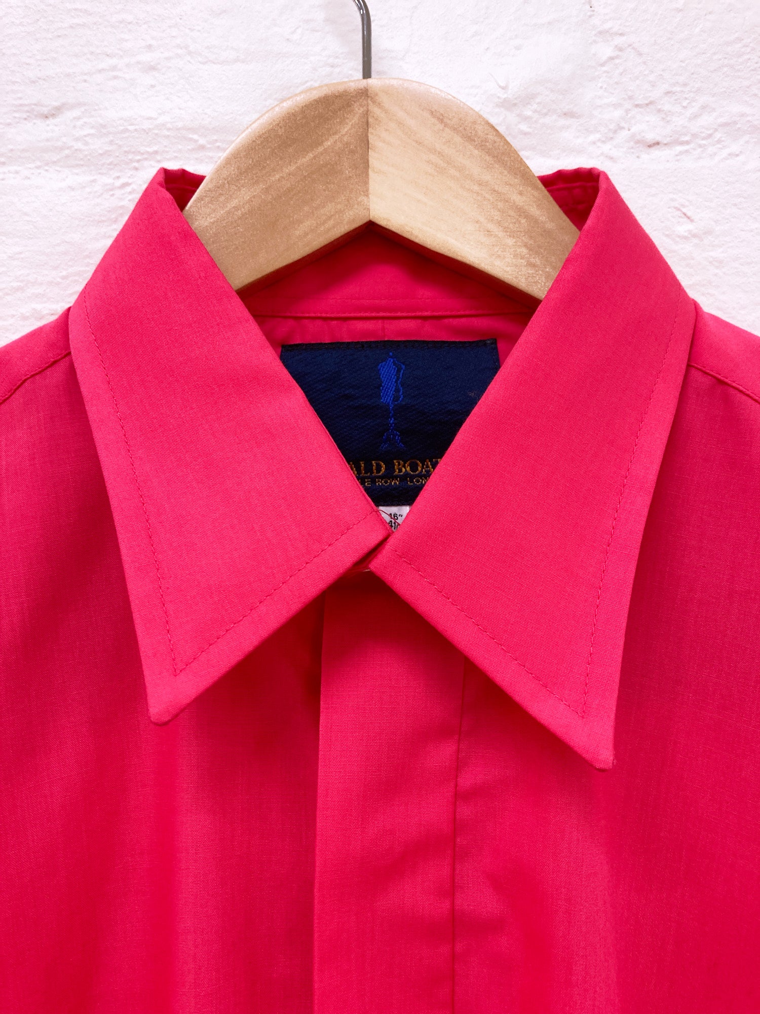 Ozwald Boateng Savile Row fluorescent pink shirt with pocket square