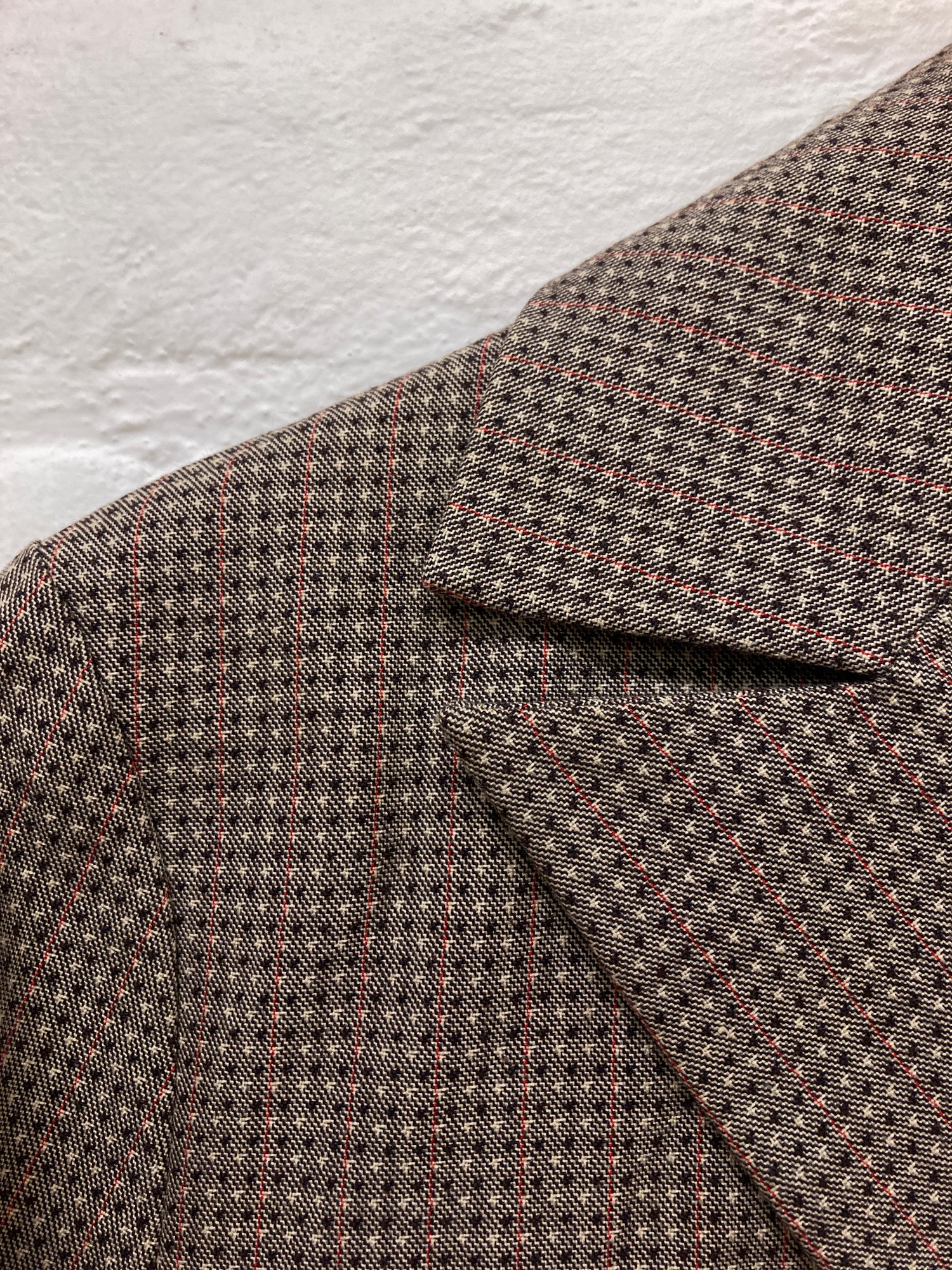 Limi Feu brown cotton patterned three button blazer - S