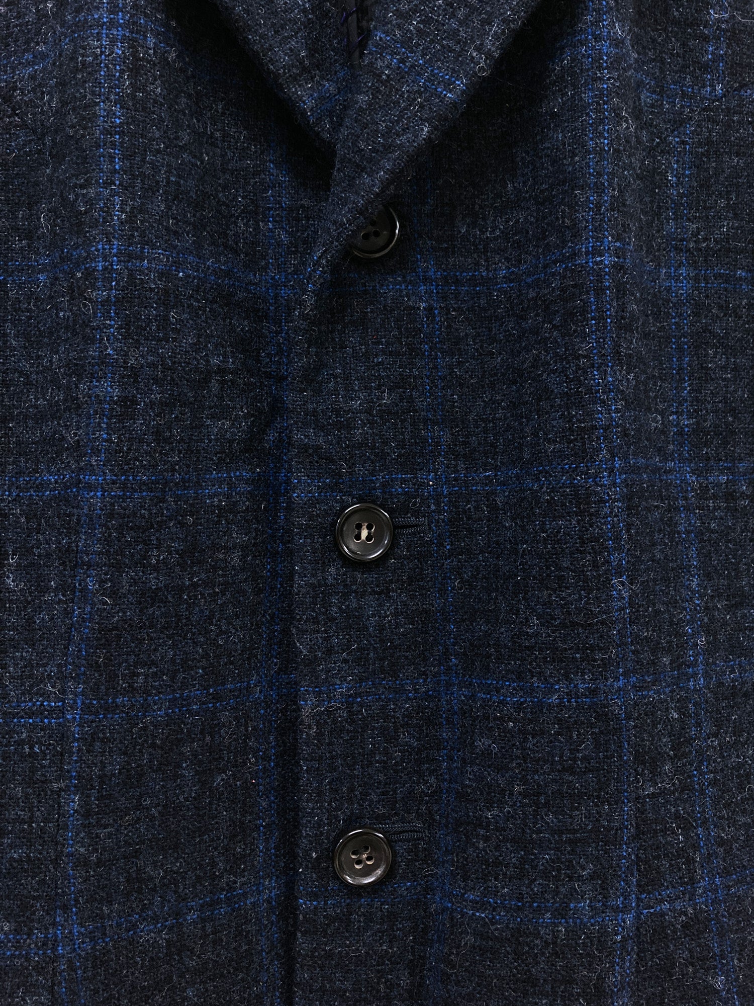 Tricot Comme des Garcons 1997 plaid wool blazer with sheer back