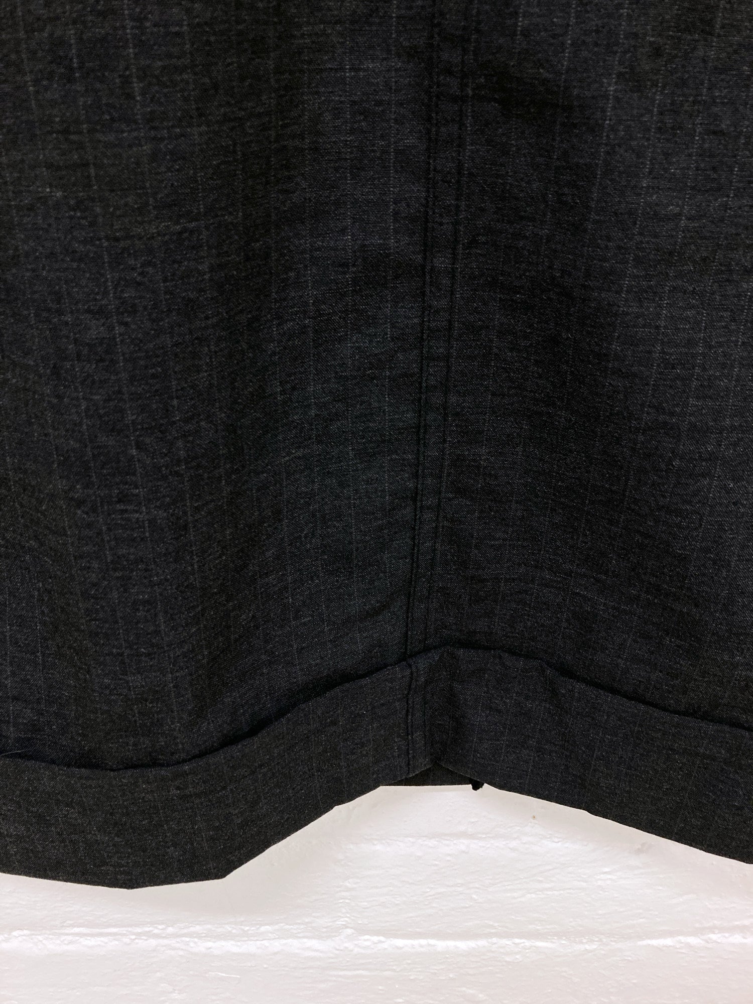 Comme des Garcons 1997 dark grey wool striped skirt resembling trousers - M