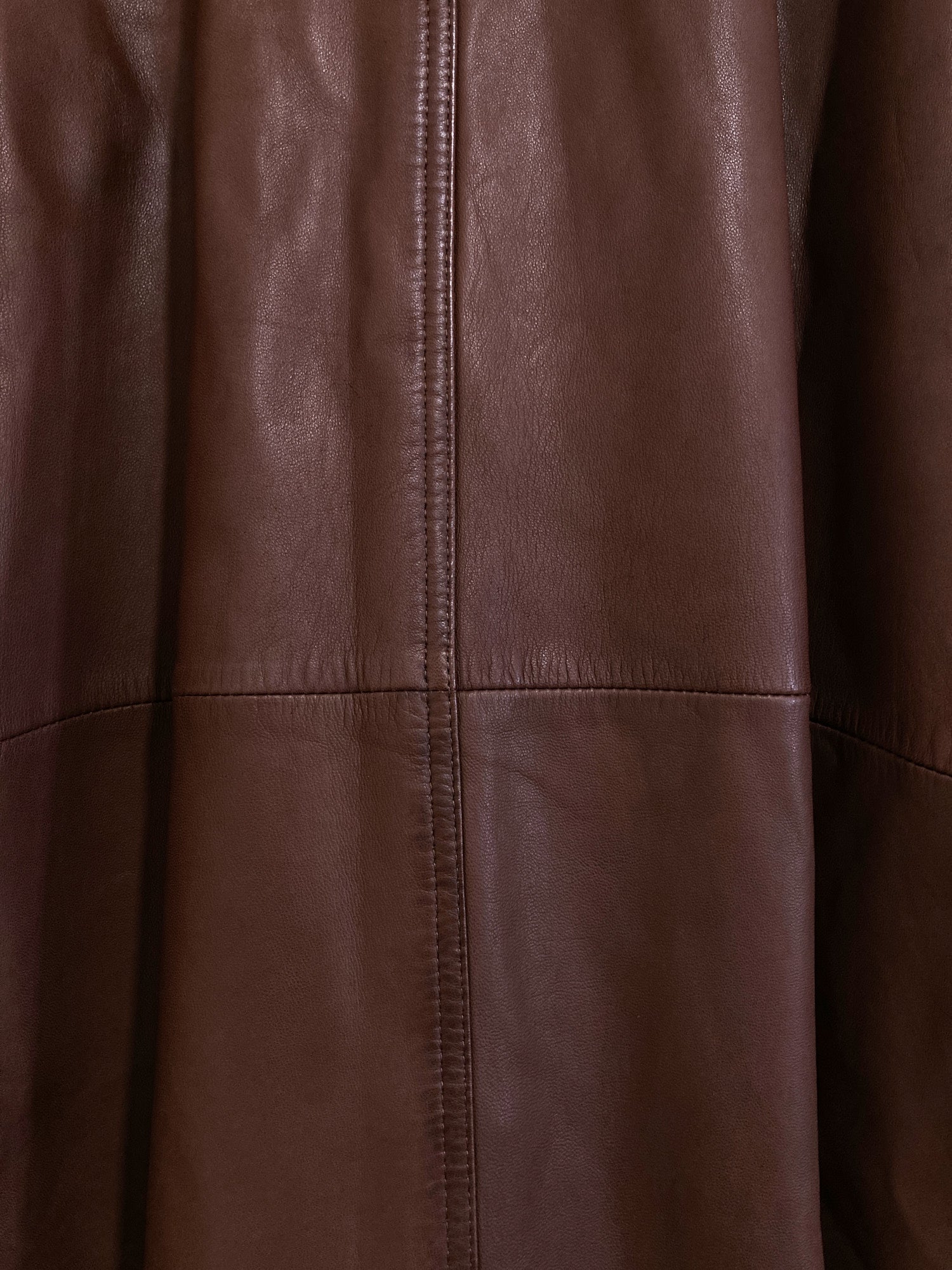 Men’s Bigi 1990s padded brown leather coat - size 50