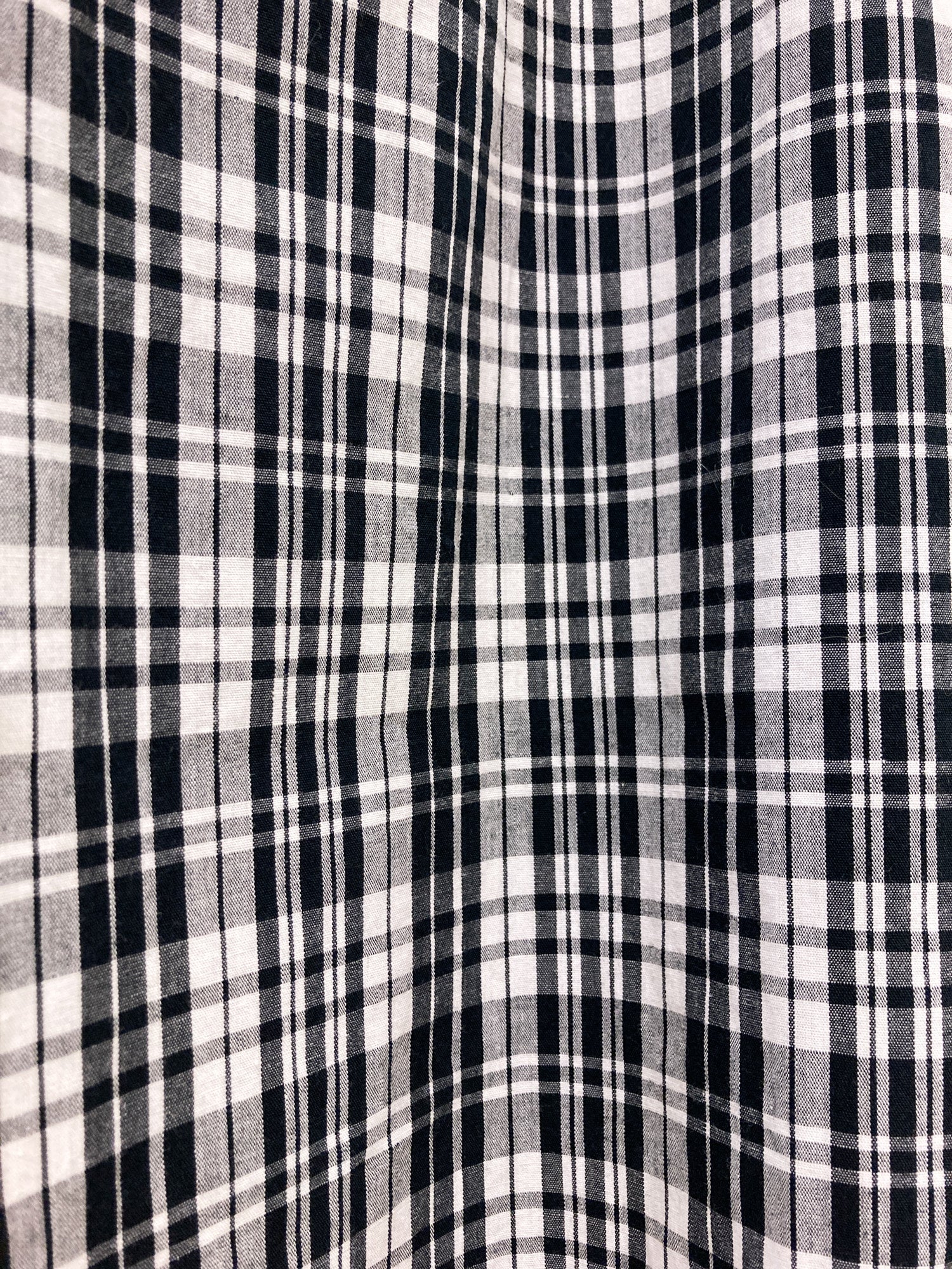 Y’s for Men 1990s Yohji Yamamoto black and white cotton check short sleeve shirt