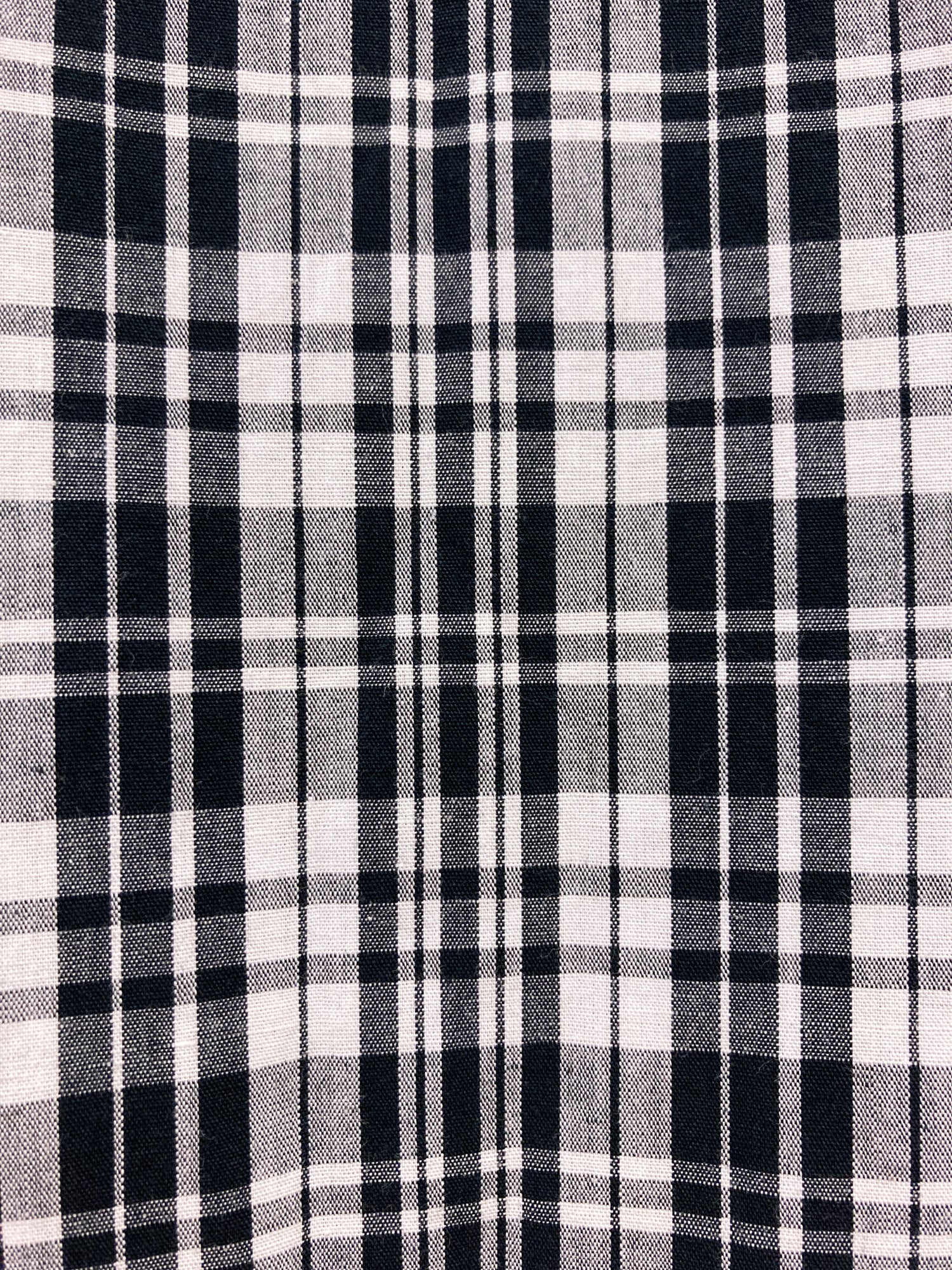 Y’s for Men 1990s Yohji Yamamoto black and white cotton check short sleeve shirt
