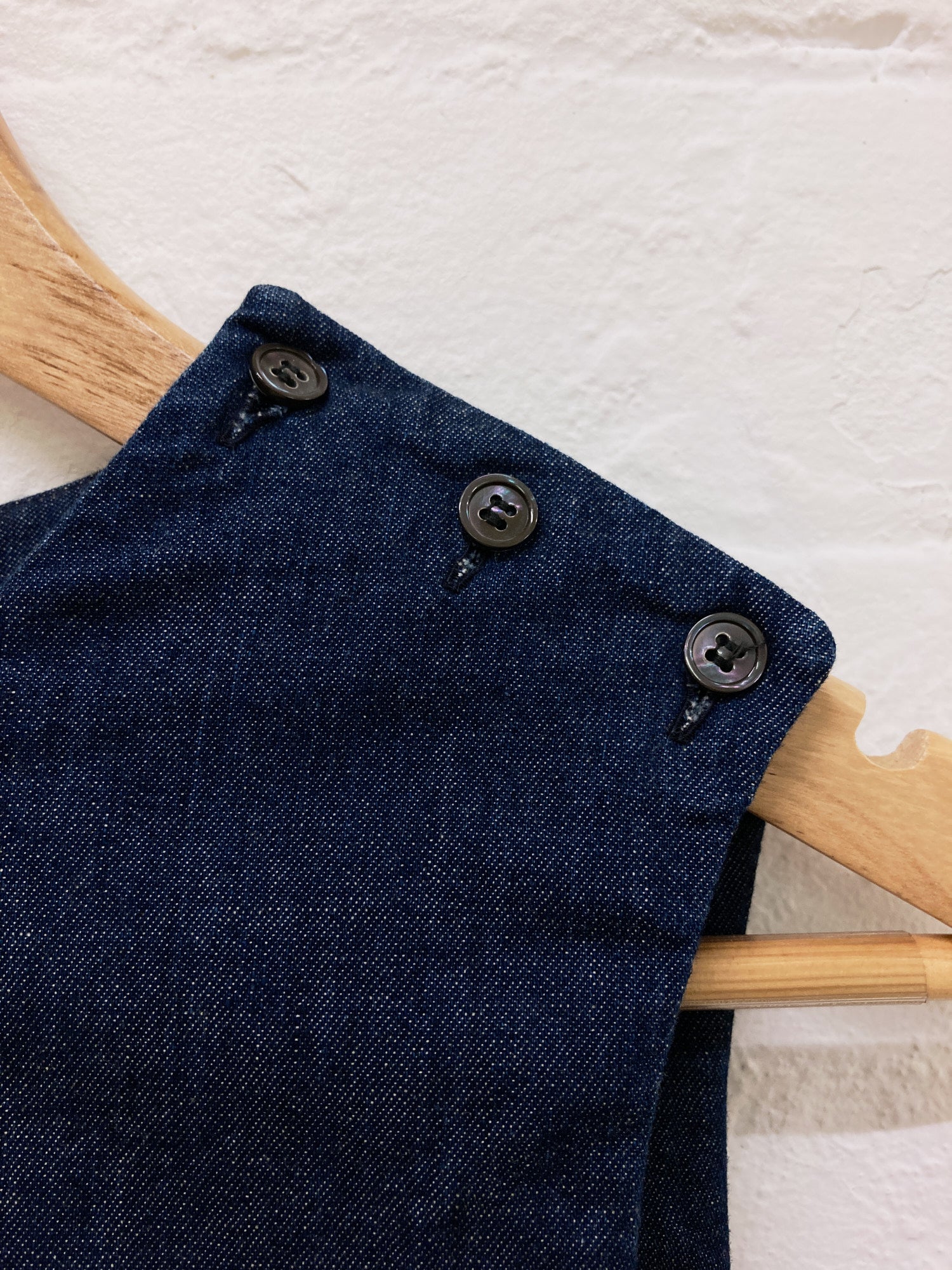 Dirk Van Saene denim trucker jacket trompe l'oeil topstitch