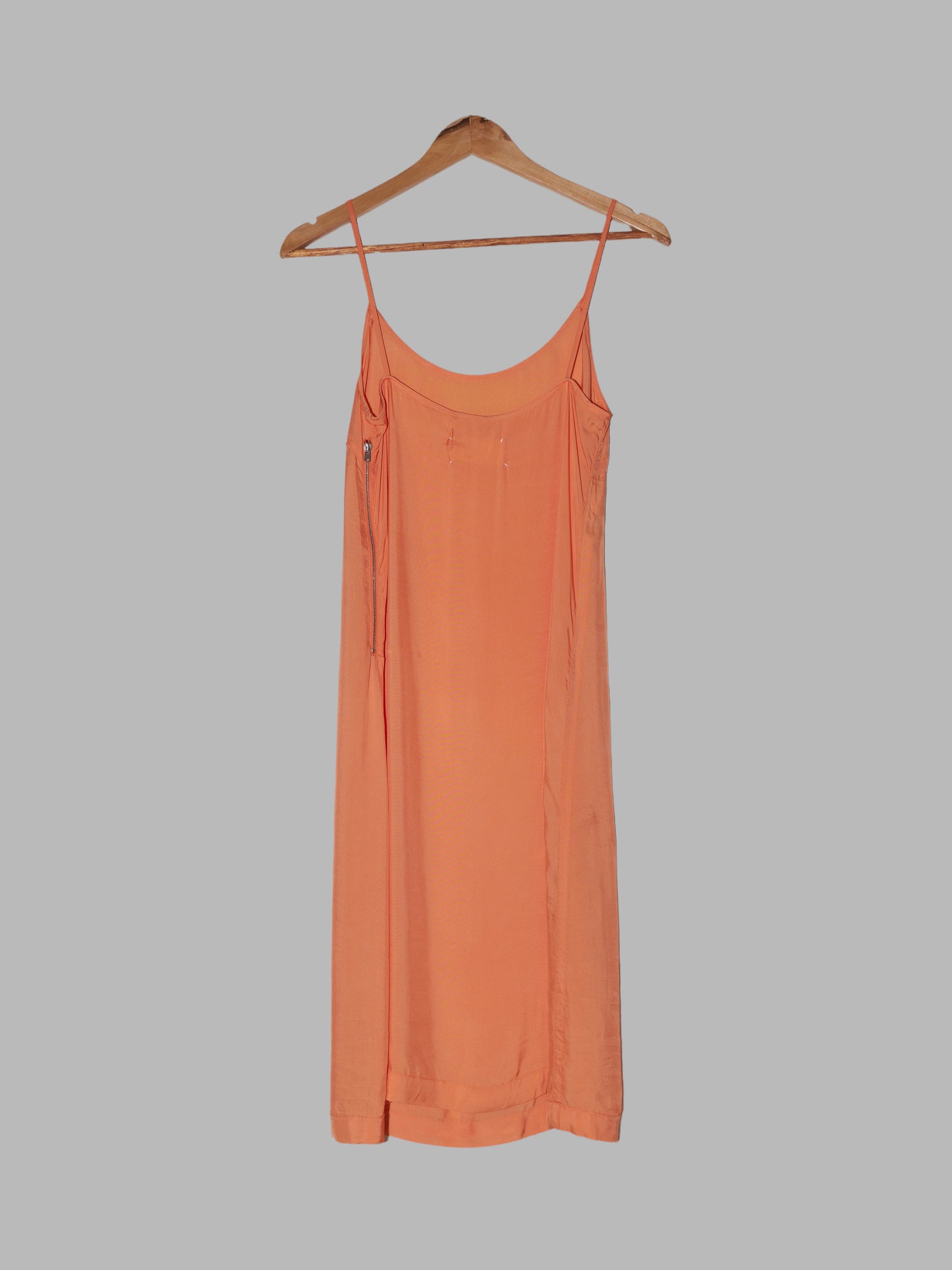 Maison Martin Margiela orange viscose slip dress - size 40 8