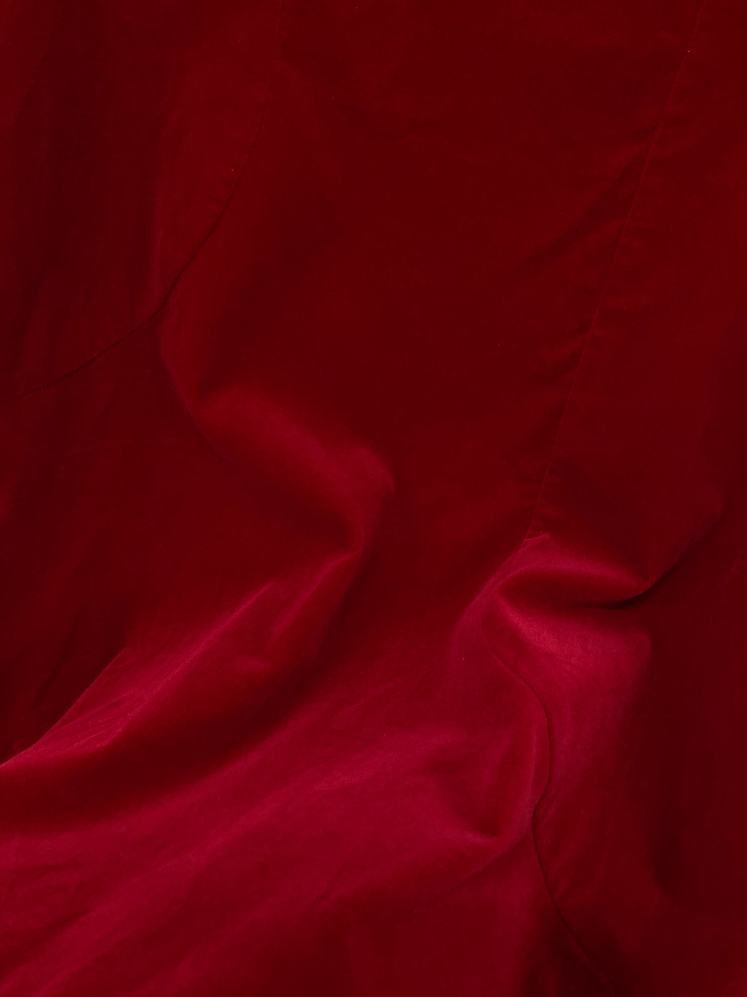 Comme des Garcons AW1995 red velvet sleeveless dress