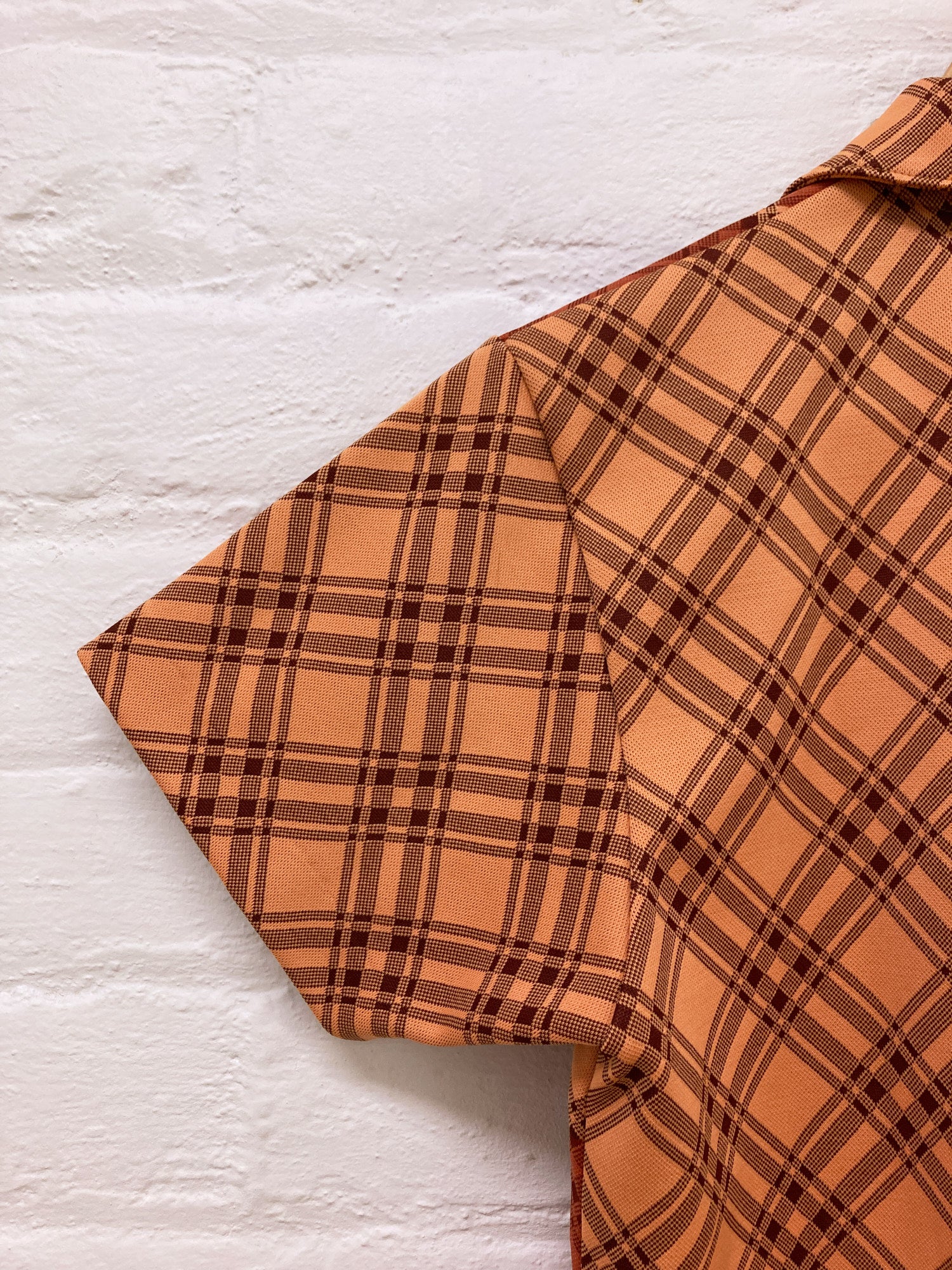 Comme des Garcons Homme Plus SS2001 orange leaf pattern polo shirt