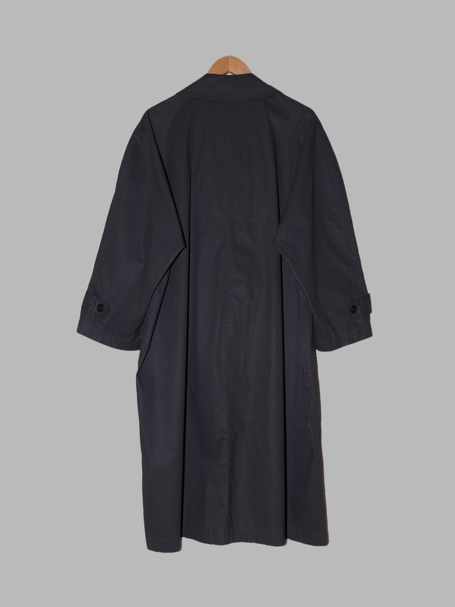 Odds On by Akira Onozuka Zucca 1987-1988 dark grey coated cotton rectangle coat