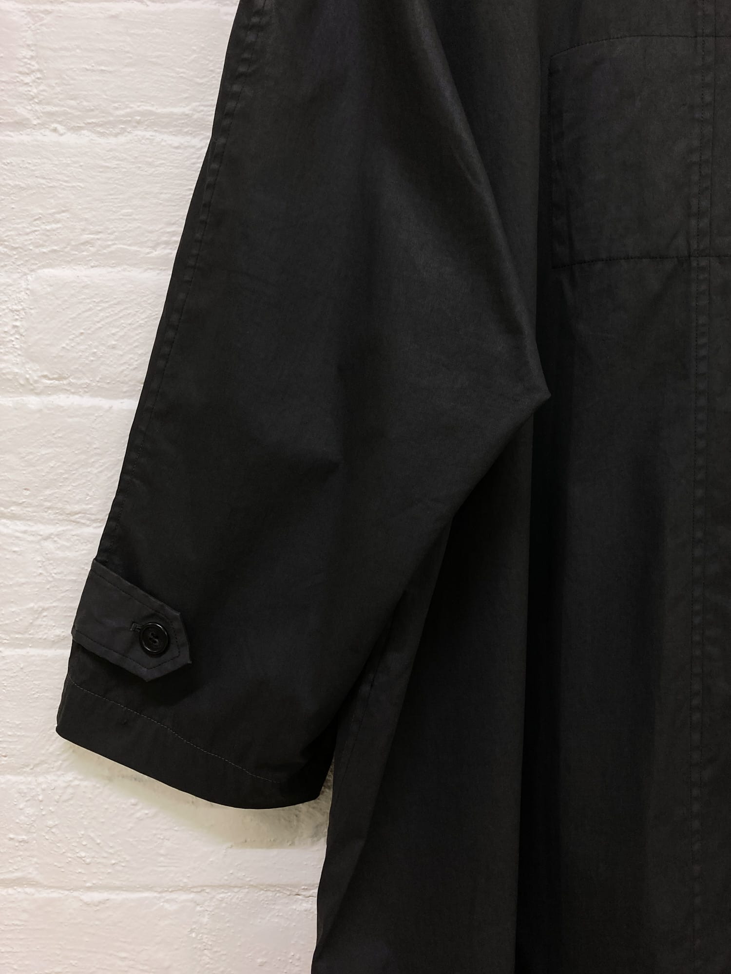 Odds On by Akira Onozuka Zucca 1987-1988 dark grey coated cotton rectangle coat