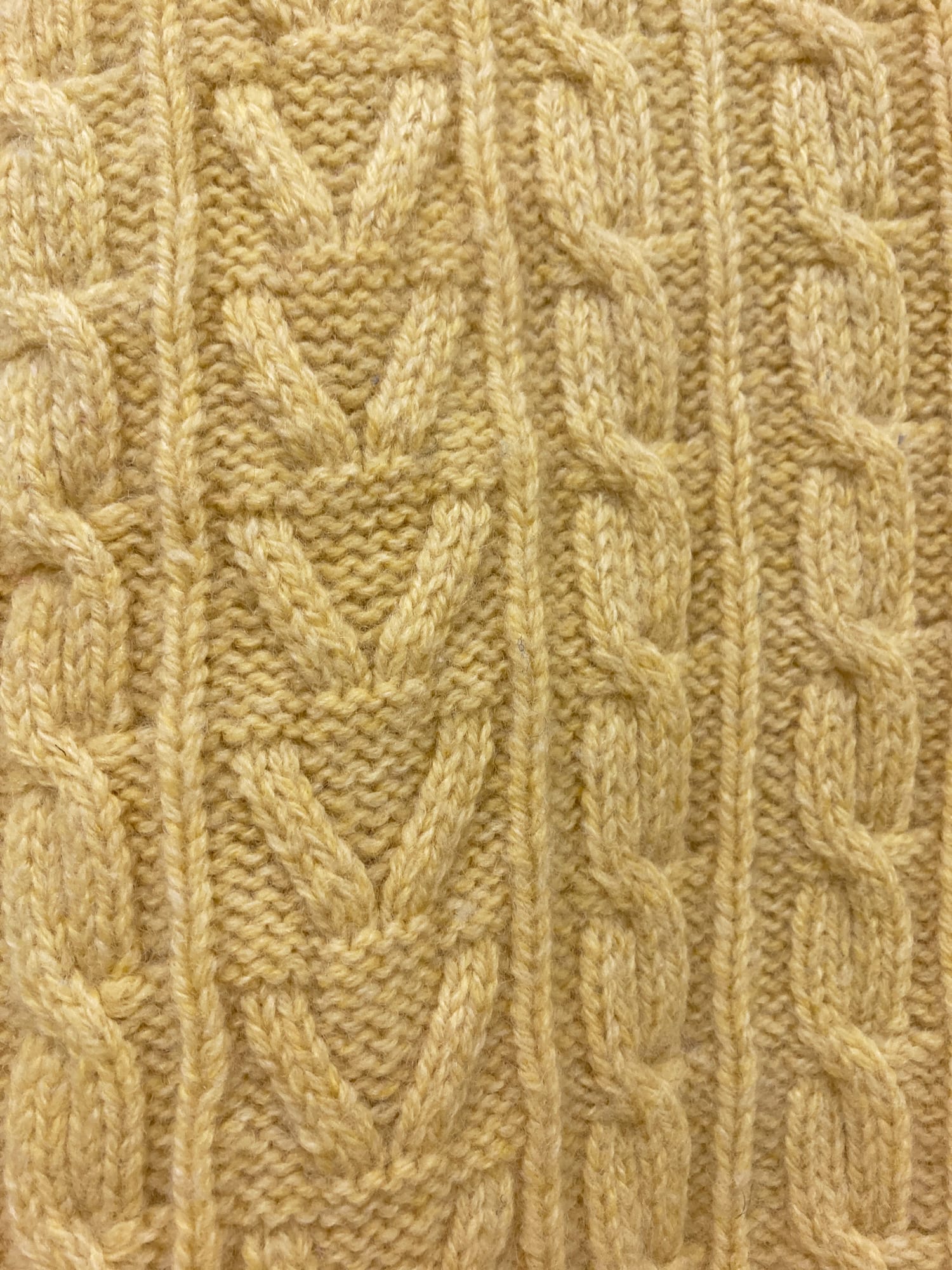GR816 Gilles Rosier 1990s cream cable knit wool contrast trim v-neck jumper - 50