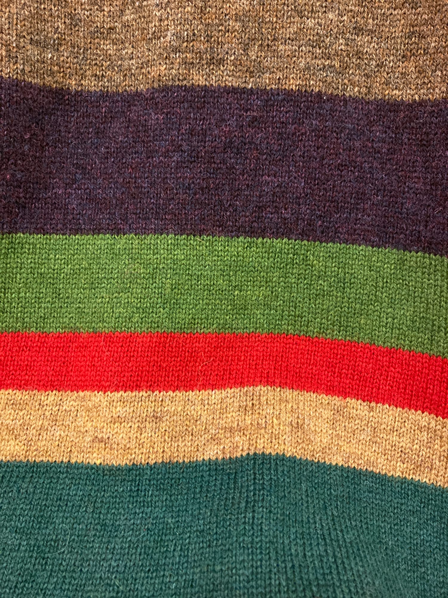 Comme des Garcons Homme Plus AW1996 brown multicolour striped wool jumper