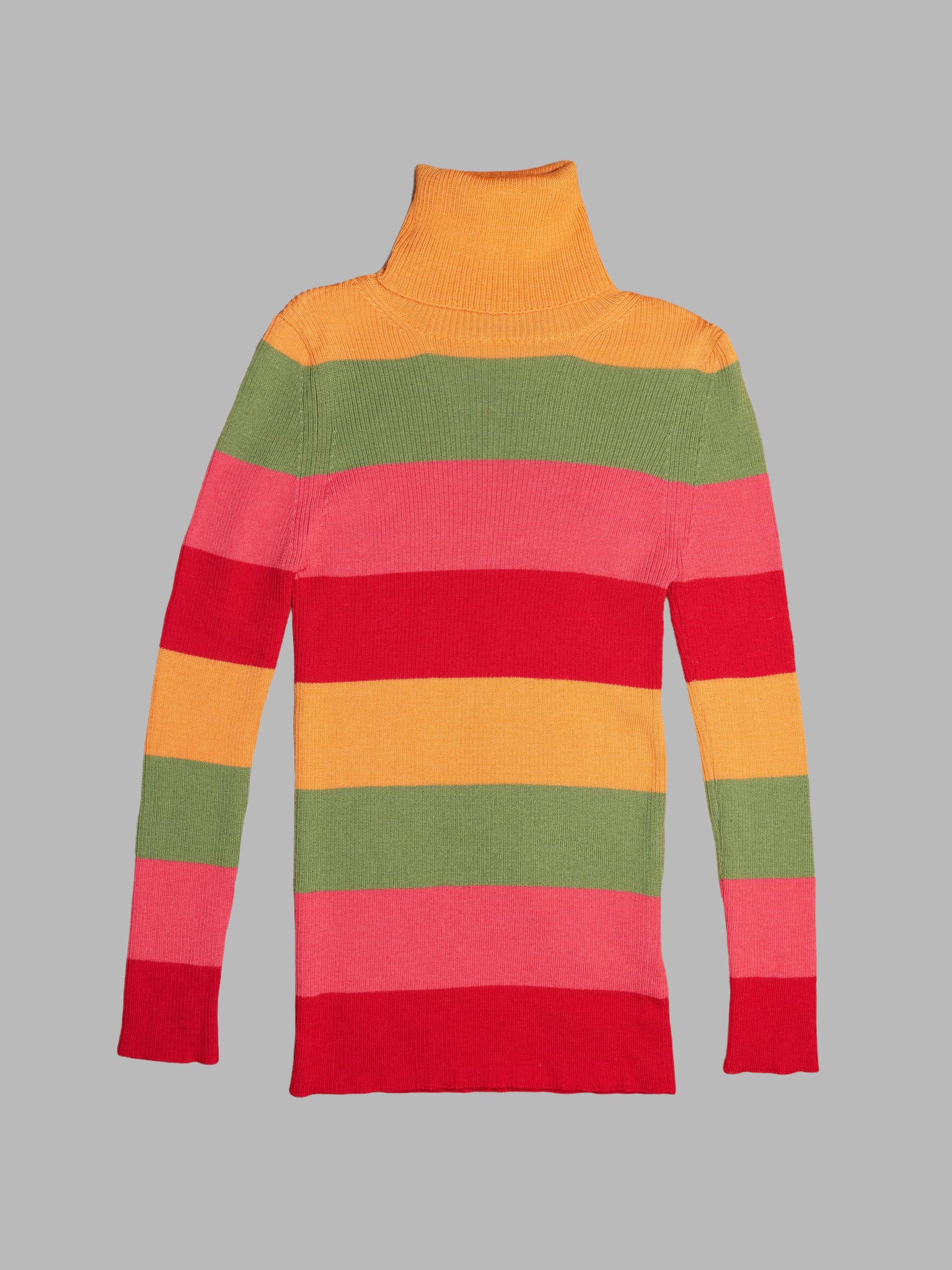 Junya Watanabe Comme des Garcons AW2004 multicolour striped wool turtleneck