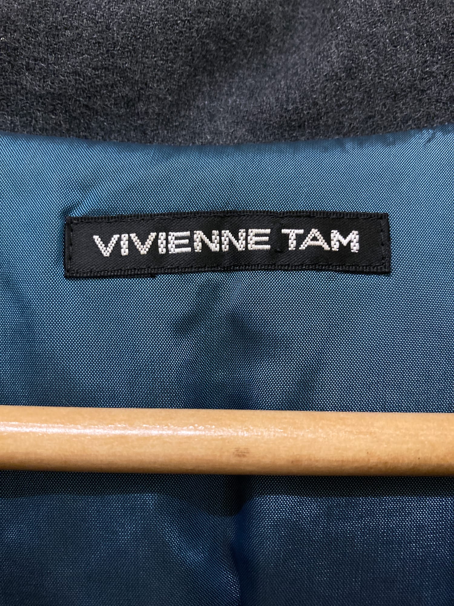 Vivienne Tam padded grey puffy collar coat - sample