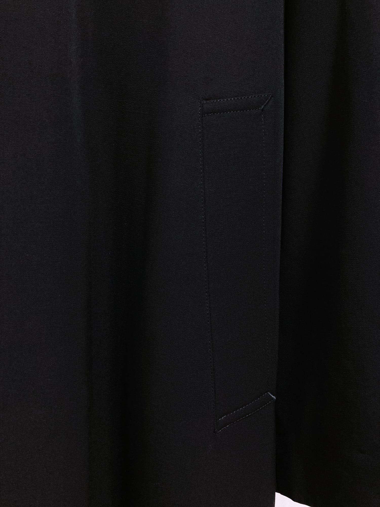 Giuliano Fujiwara 1980s black wool gabardine three button coat - M