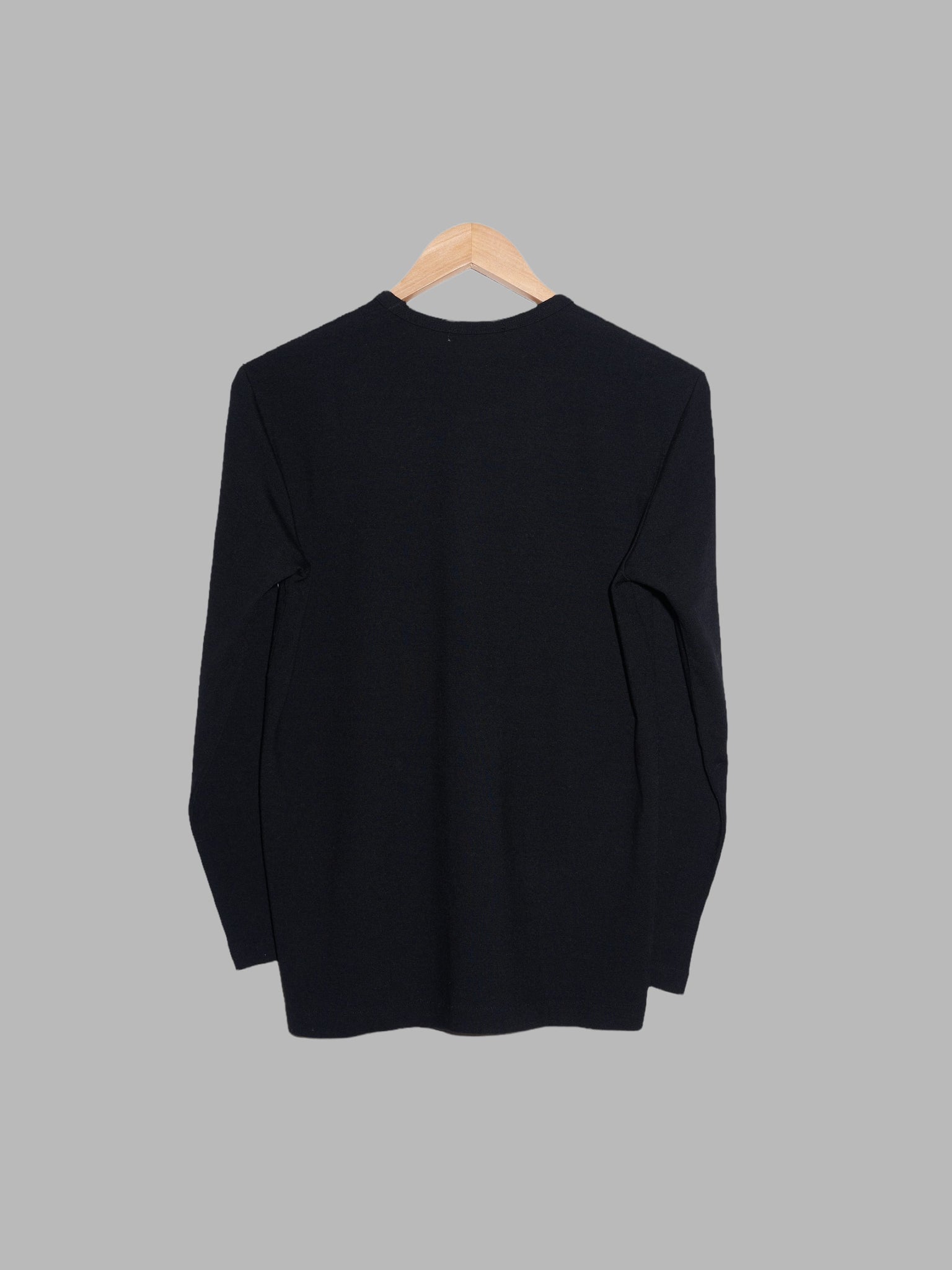 Comme des Garcons AW1989 black wool long sleeve cat top