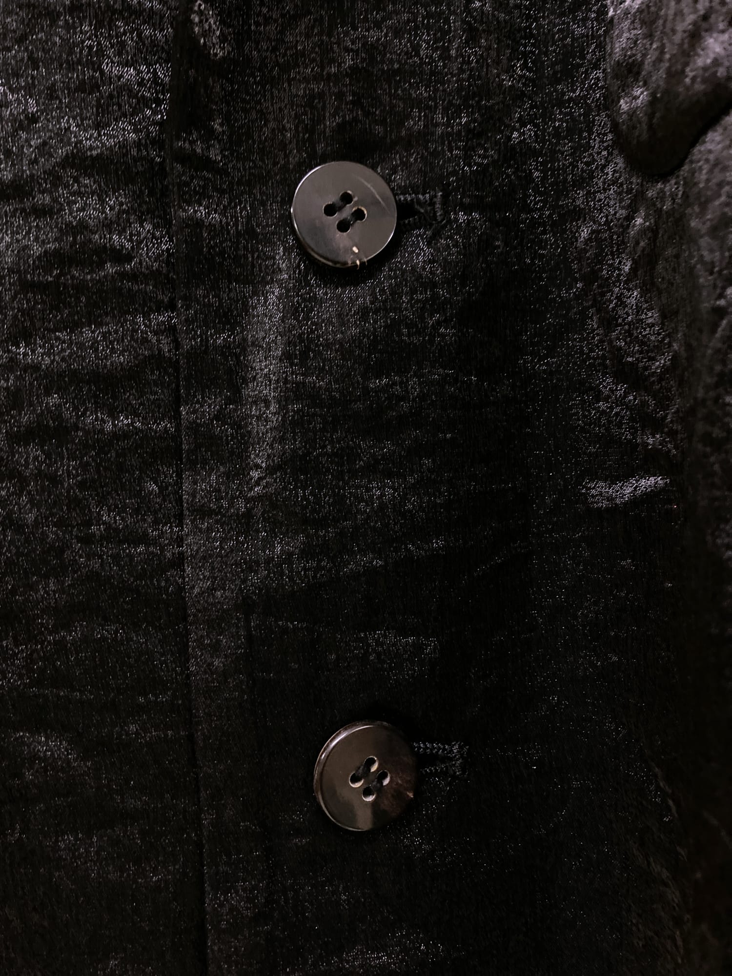 Issey Miyake Permanente shiny black three button blazer - M
