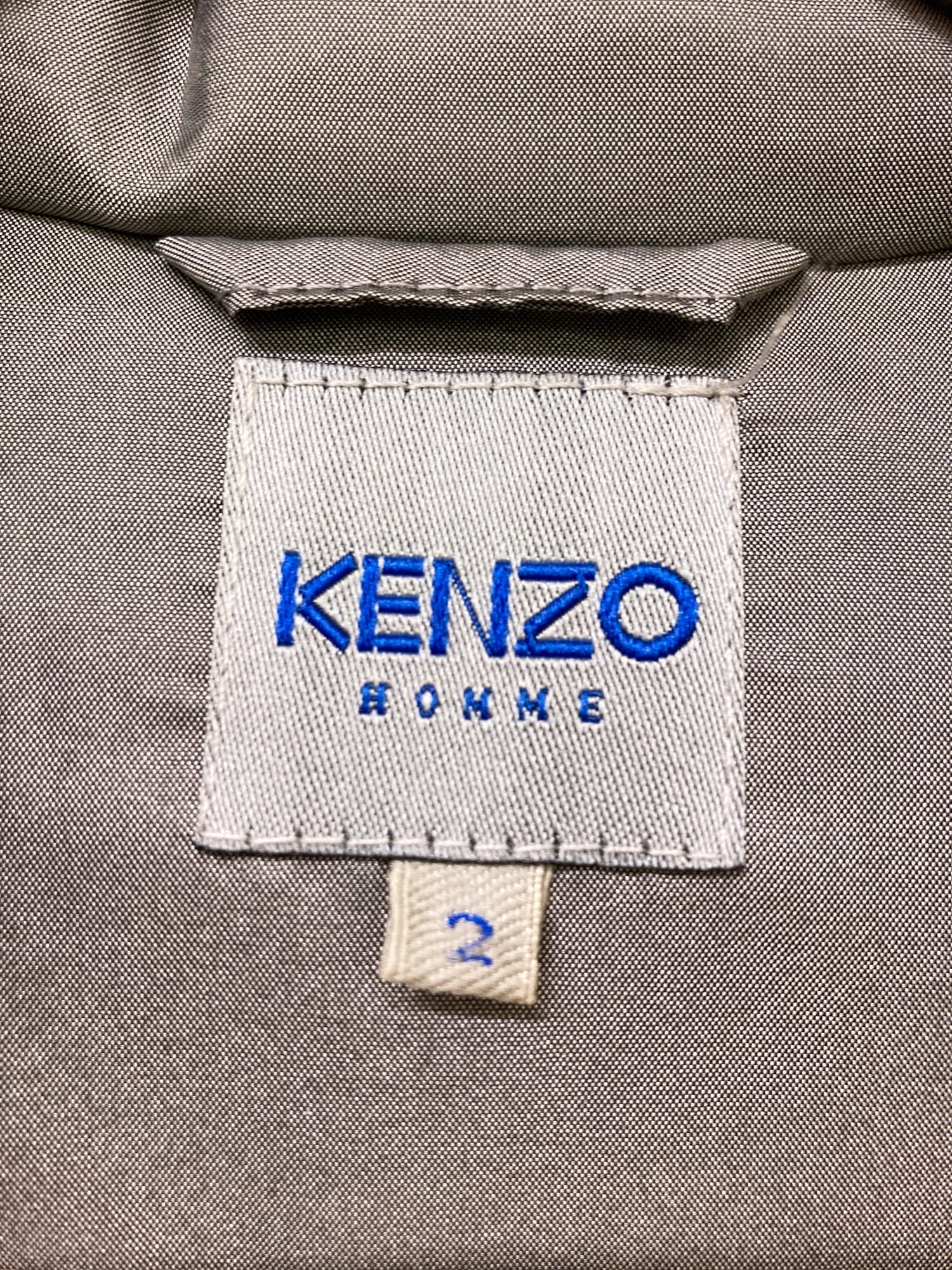 Kenzo Homme 1990s shiny silver down puffer vest - size 2 M
