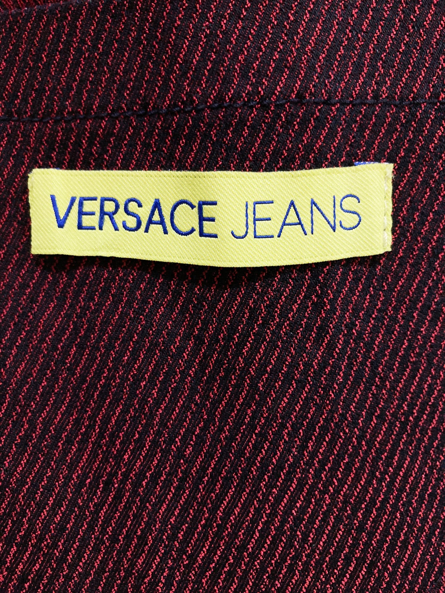Versace Jeans purple cotton blend stud detail trucker jacket - size 52
