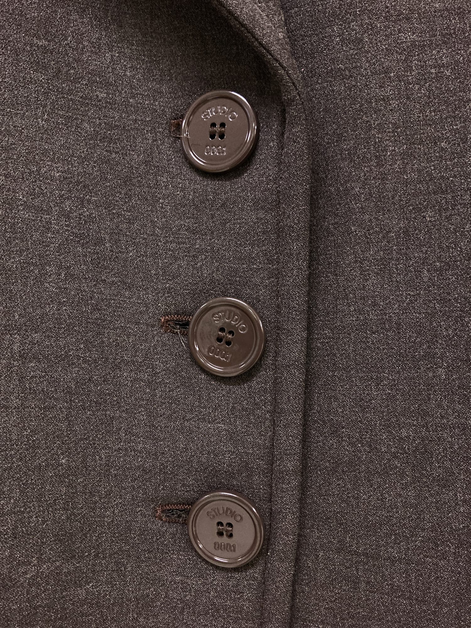 Studio 0001 Gianfranco Ferre 1980s brown wool three button coat - size 8