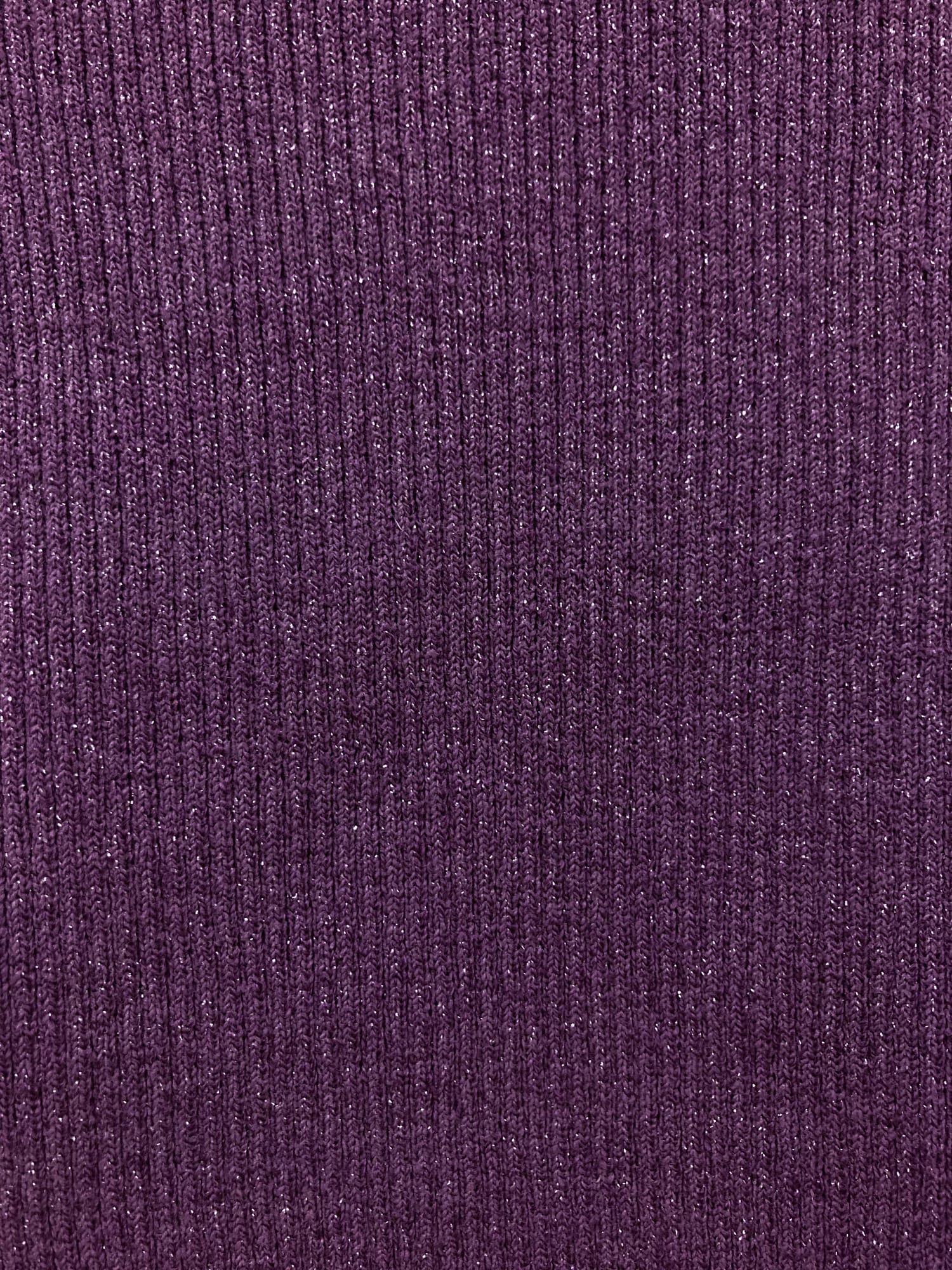 Corinne Sarrut sparkly purple rib knit turtleneck
