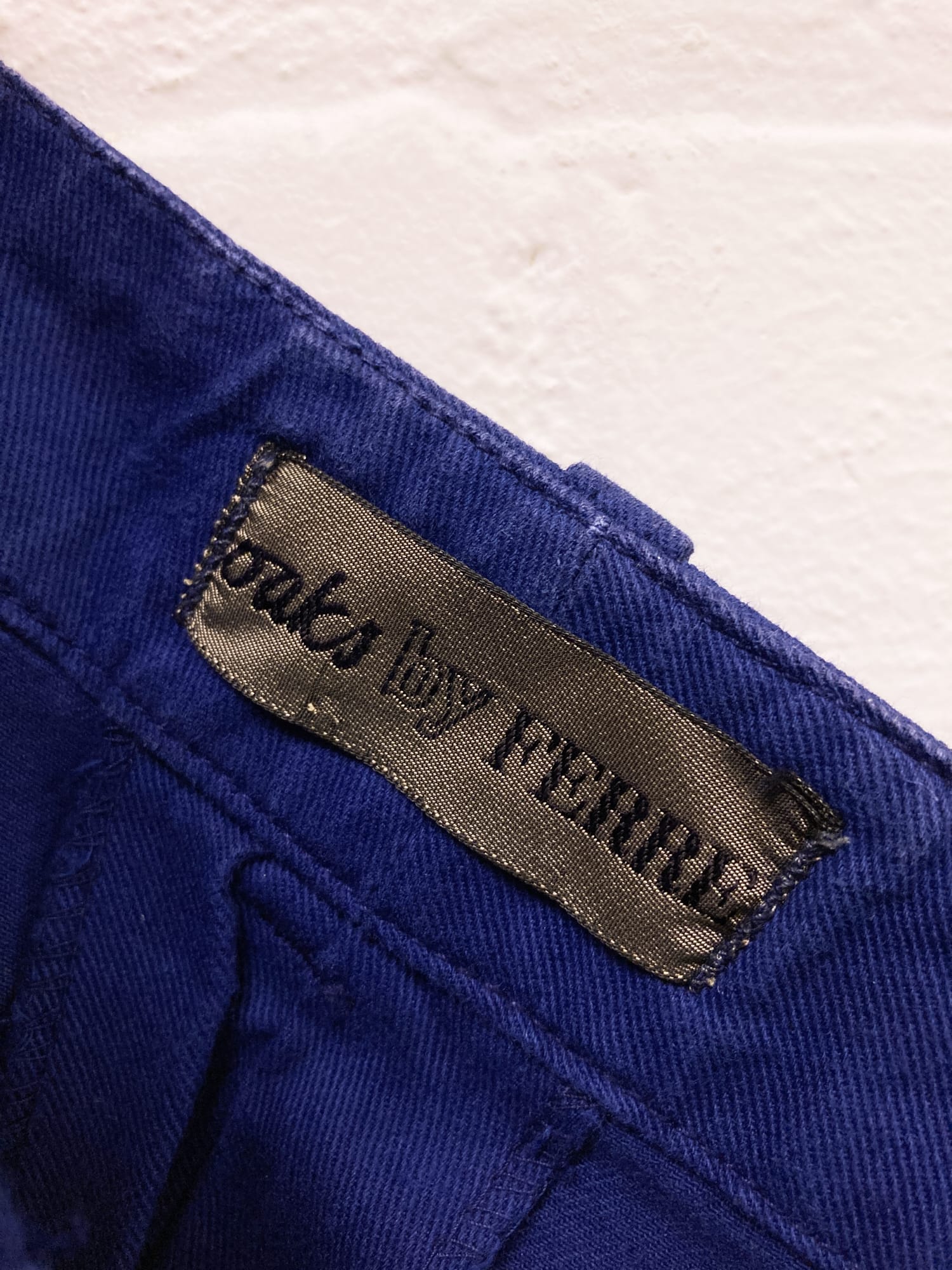 Oaks by Gianfranco Ferre 1980s blue cotton pleated work pants