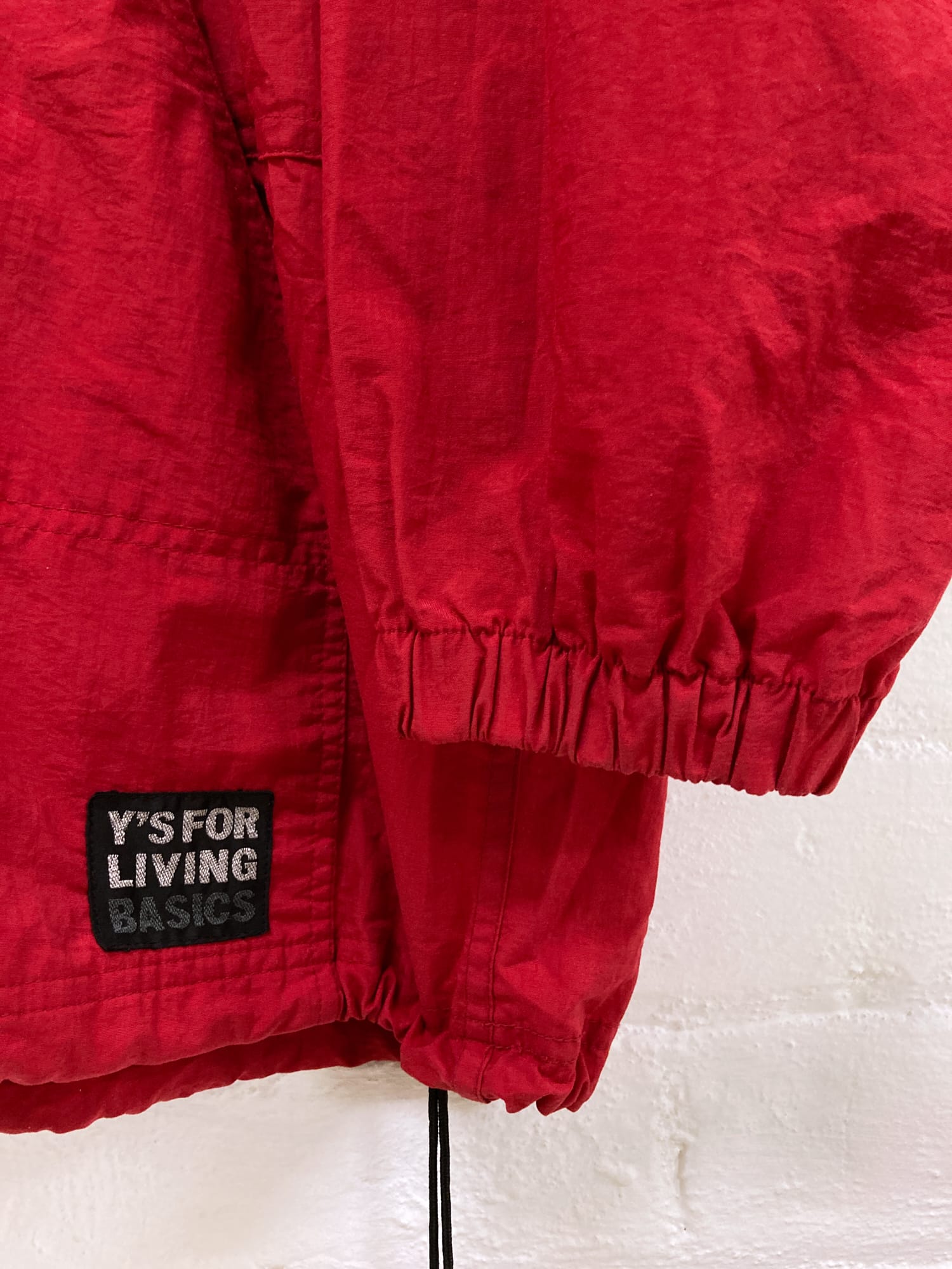 Y's for living Yohji Yamamoto red nylon hooded pullover parka