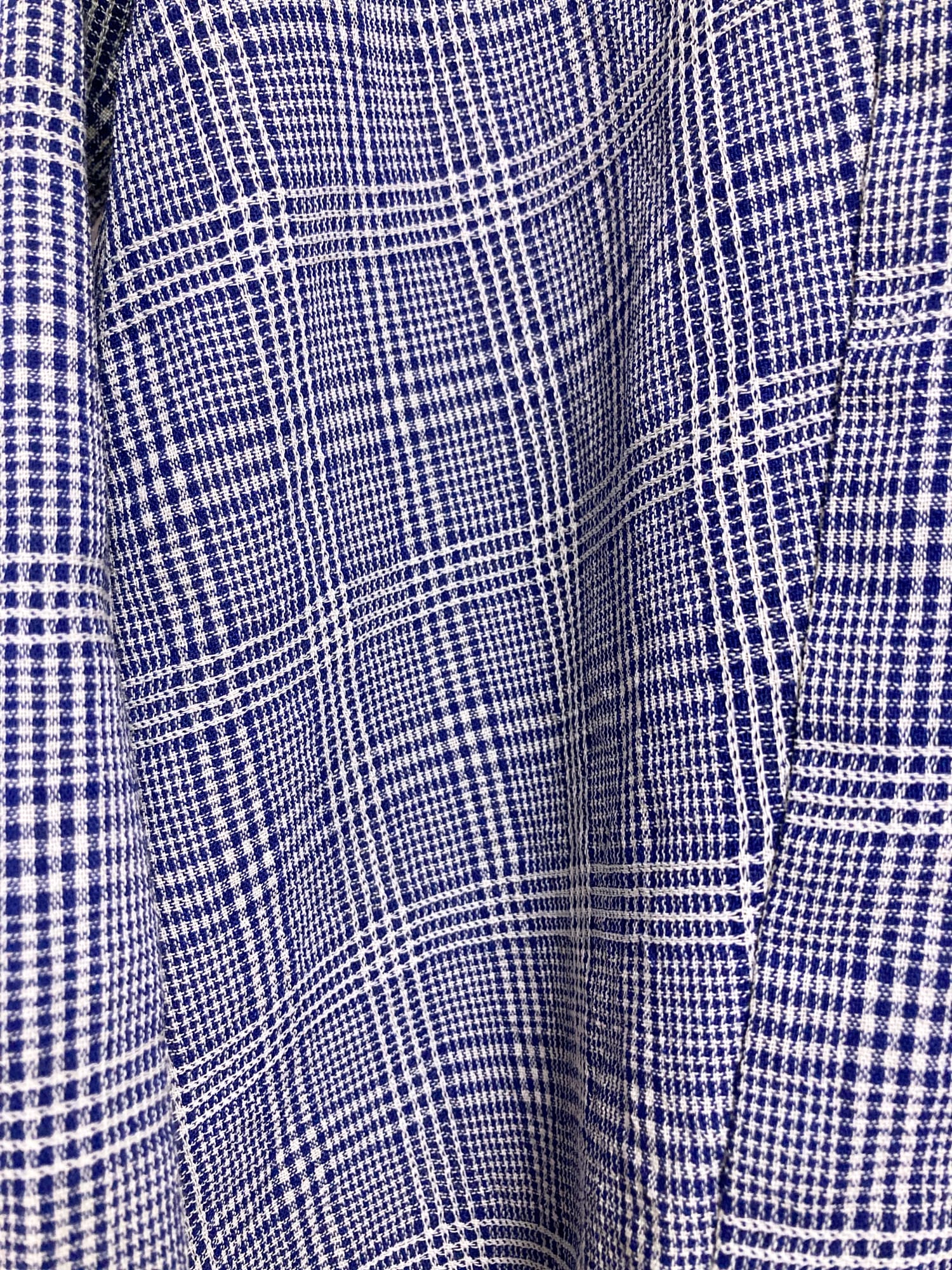 Tricot Comme des Garcons 1995 blue white check wool shirt jacket