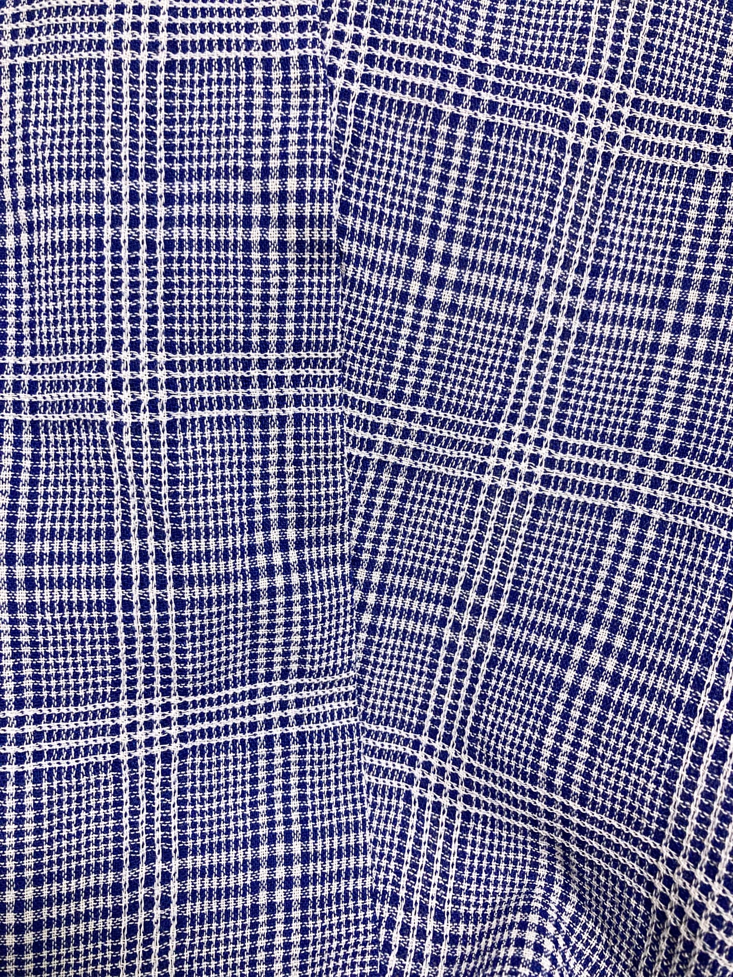 Tricot Comme des Garcons 1995 blue white check wool shirt jacket