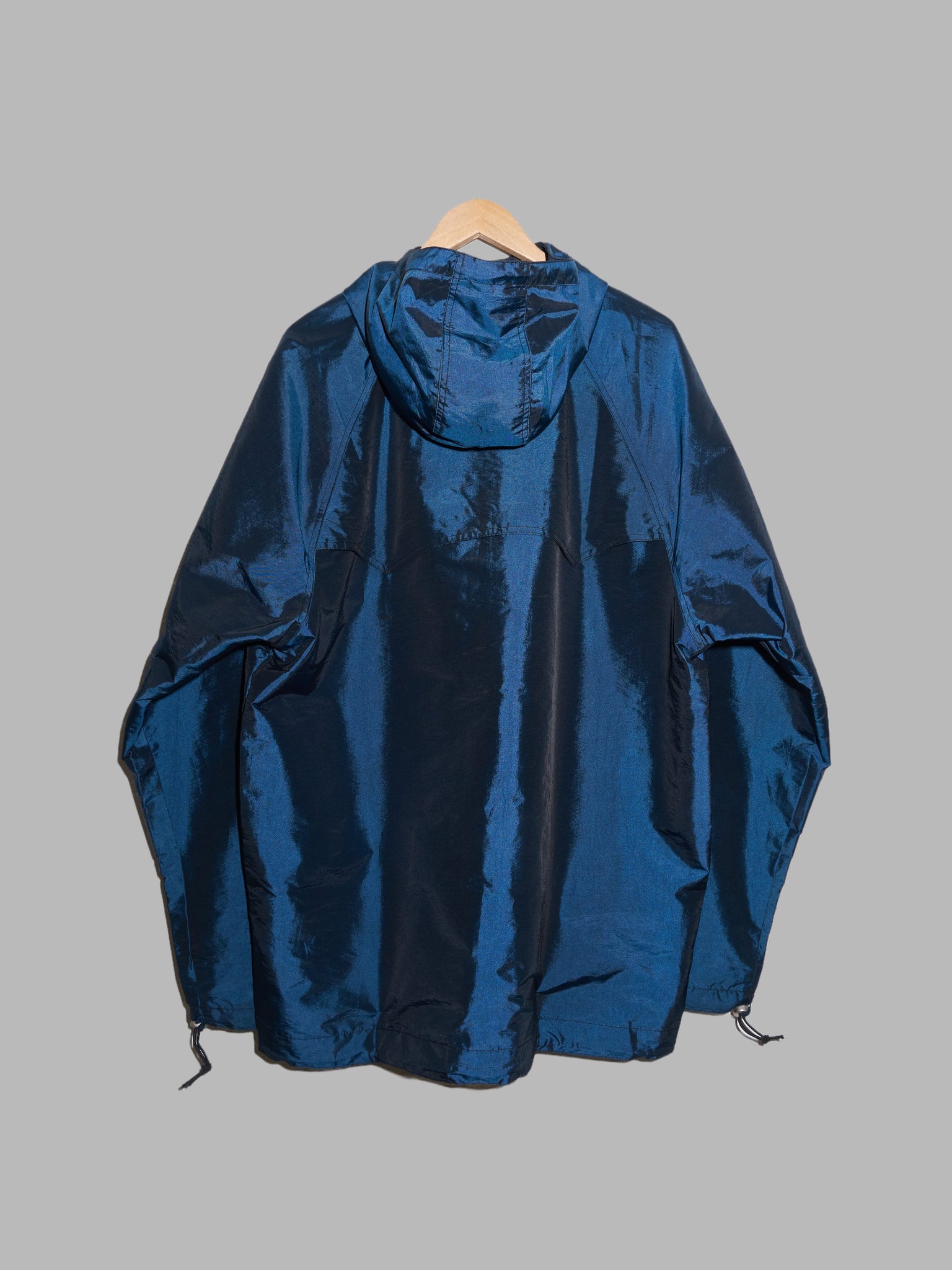 Vintage Sims Snowboards 1990s metallic blue nylon hooded ski jacket - L