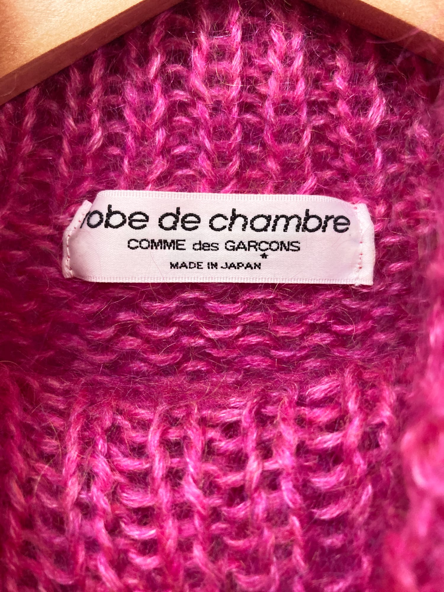 Robe de Chambre Comme des Garcons AW1999 pink mohair turtleneck