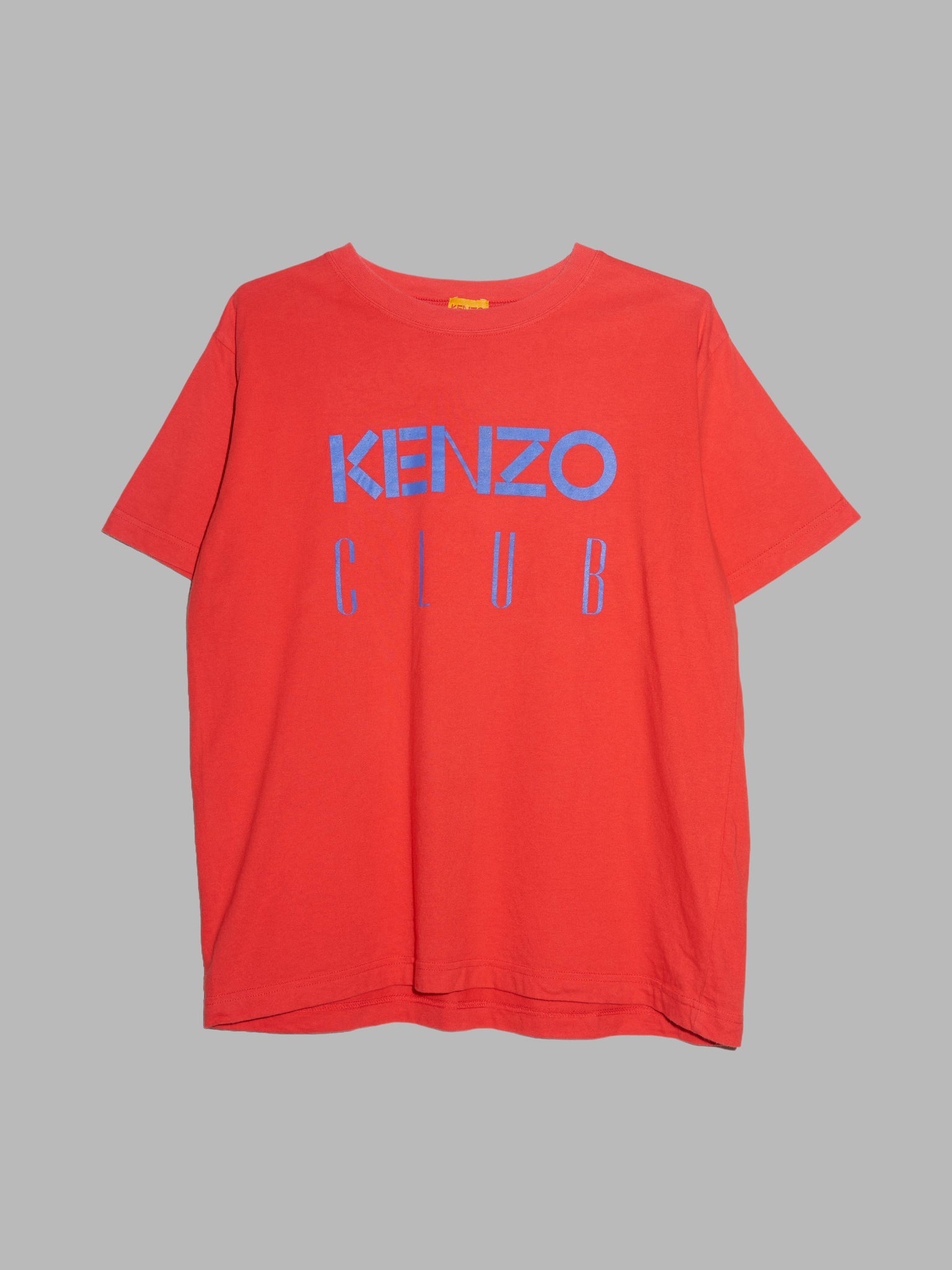 Kenzo Club 1990s orange cotton logo t-shirt
